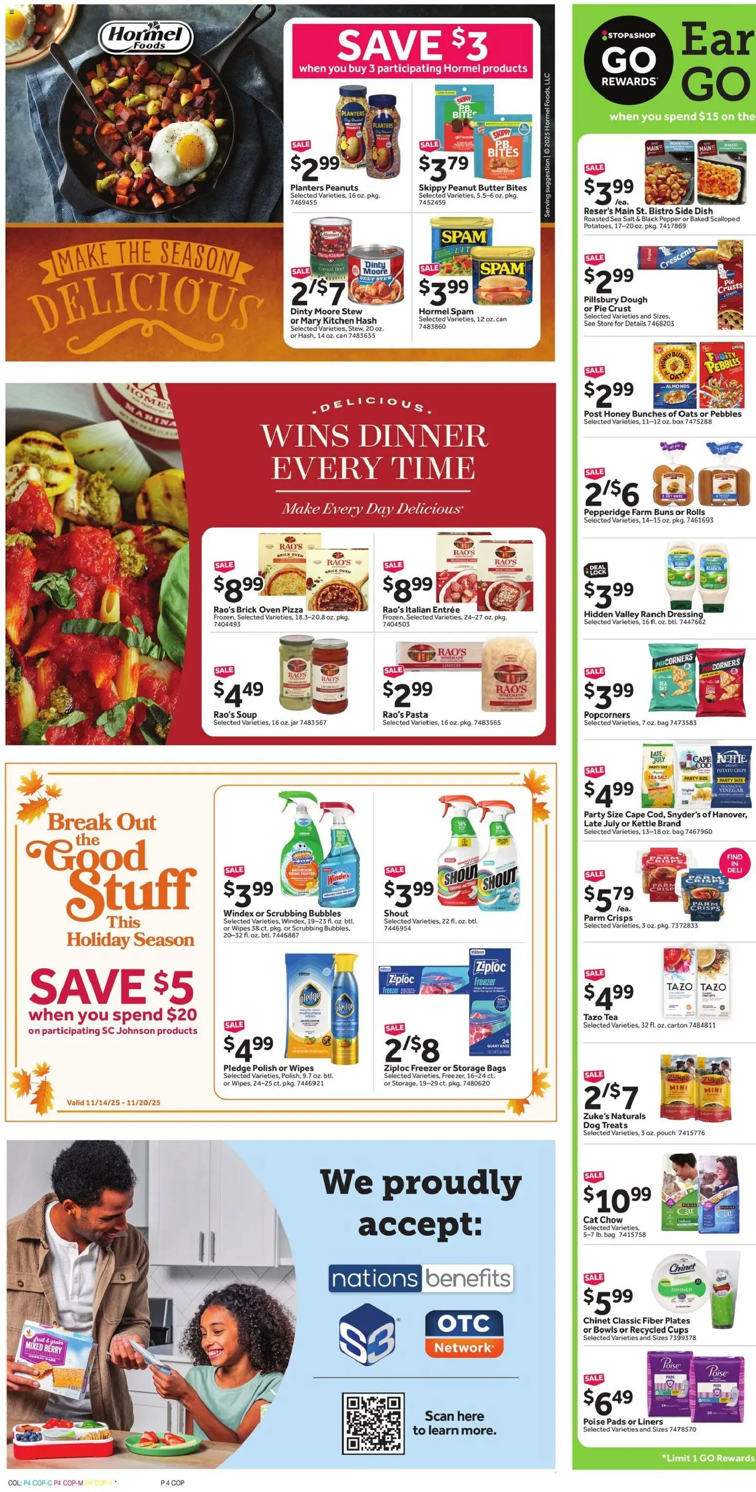Stop & Shop Weekly Circular - NY - valid from 14.11.2025 | Page: 7 | Products: Vinegar, Beef, Salt, Bag