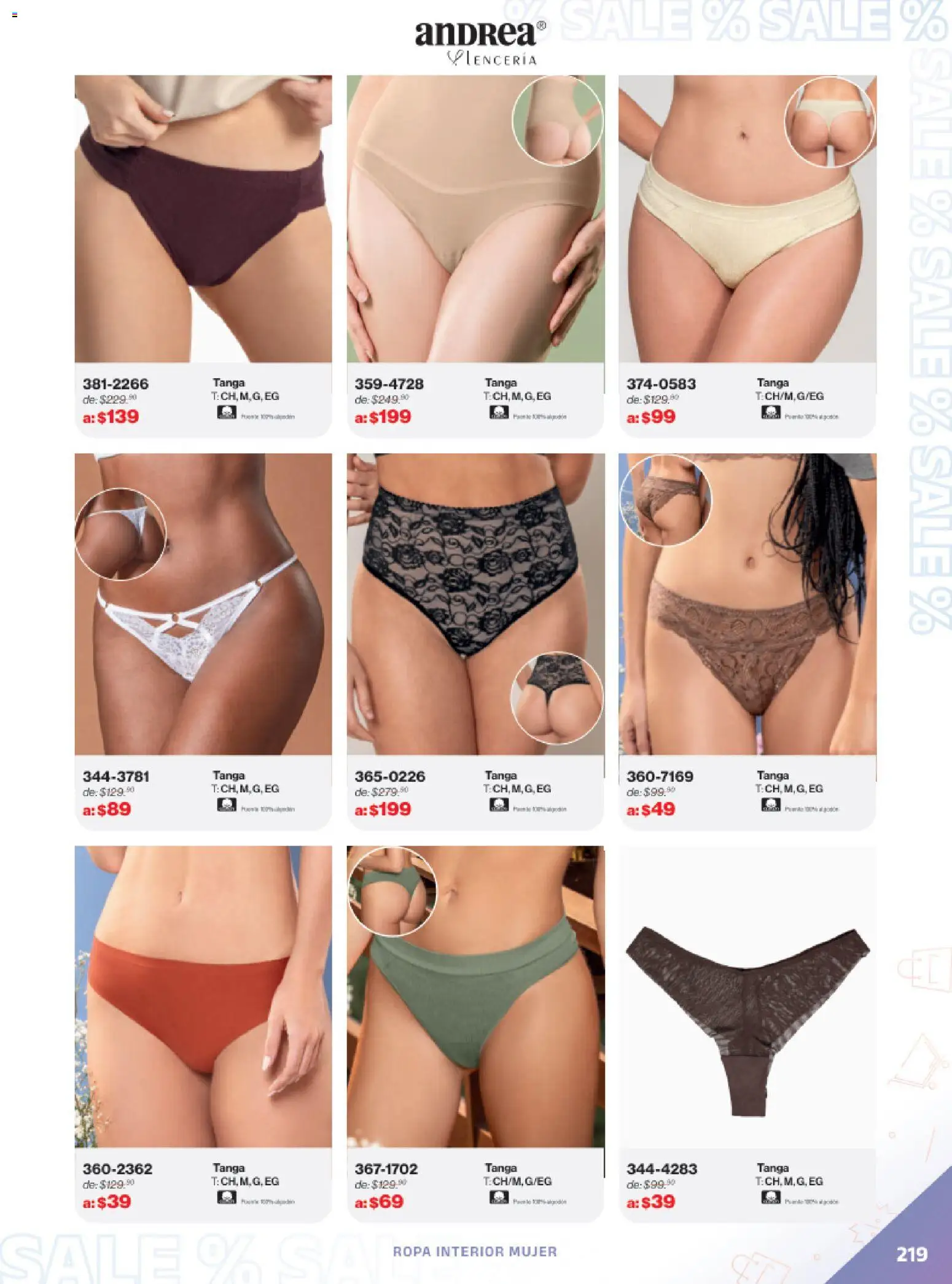 Nuevas ofertas de Andrea válidas en toda la República Mexicana desde el 21.12.2025. ¡Encuentra las mejores ofertas en Andrea catálogo Outlet! | Página: 219 | Productos: Ropa, Ropa interior