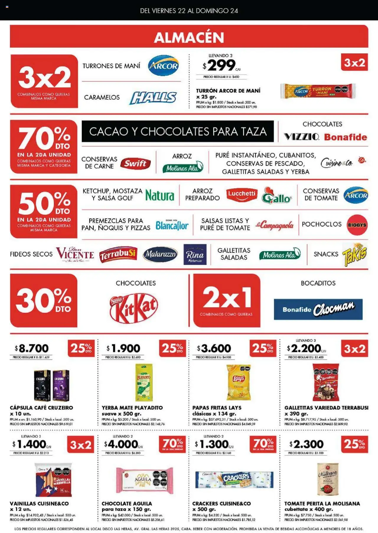 Disco ofertas - CABA │ válido desde el 22.08.2025 | Página: 2 | Productos: Arroz, Turrón, Fideos, Cacao