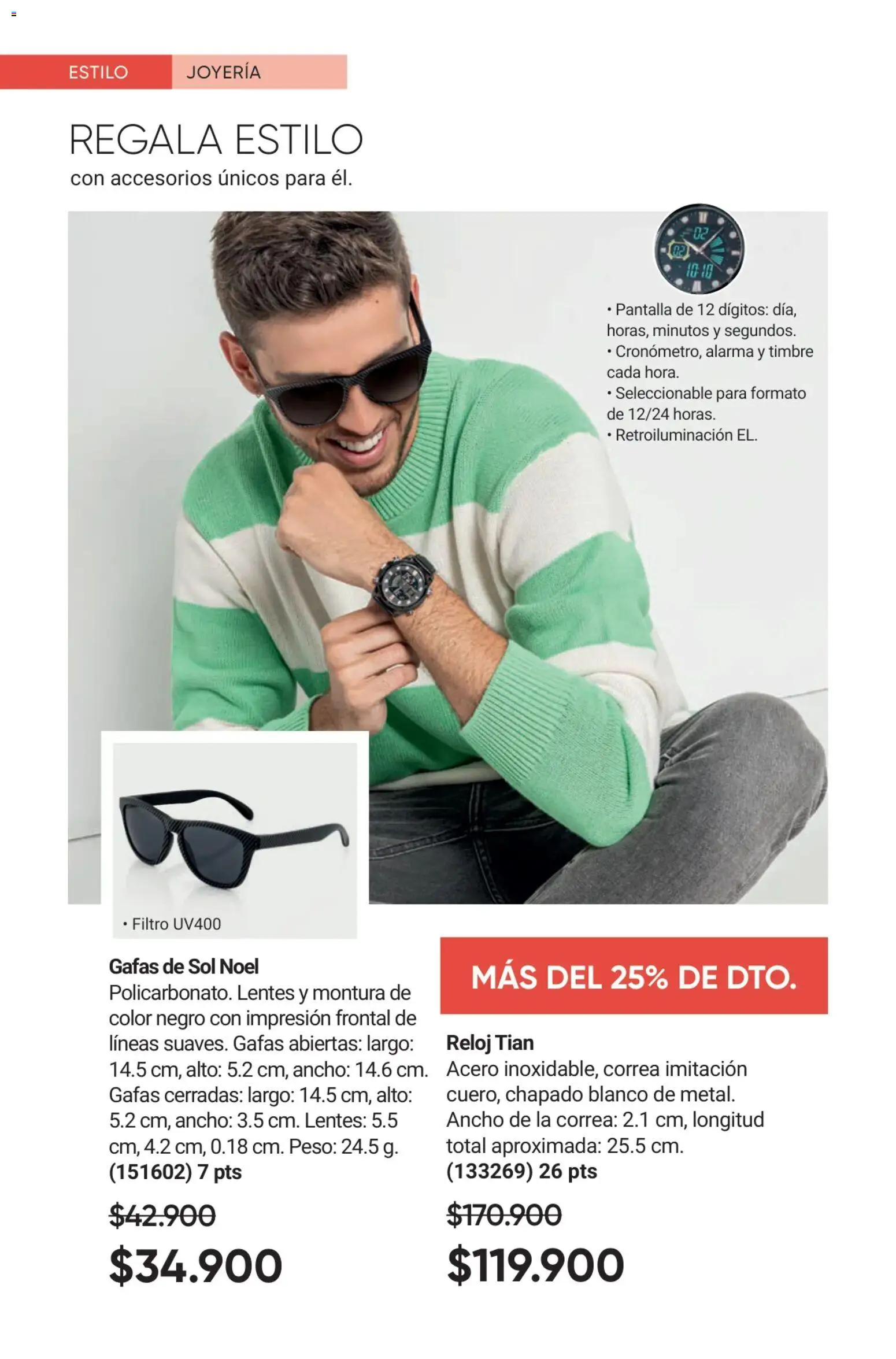 Avon revista - valida desde el 17.11.2025 | Página: 76 | Productos: Alarma, Reloj, Gafas de sol, Timbre