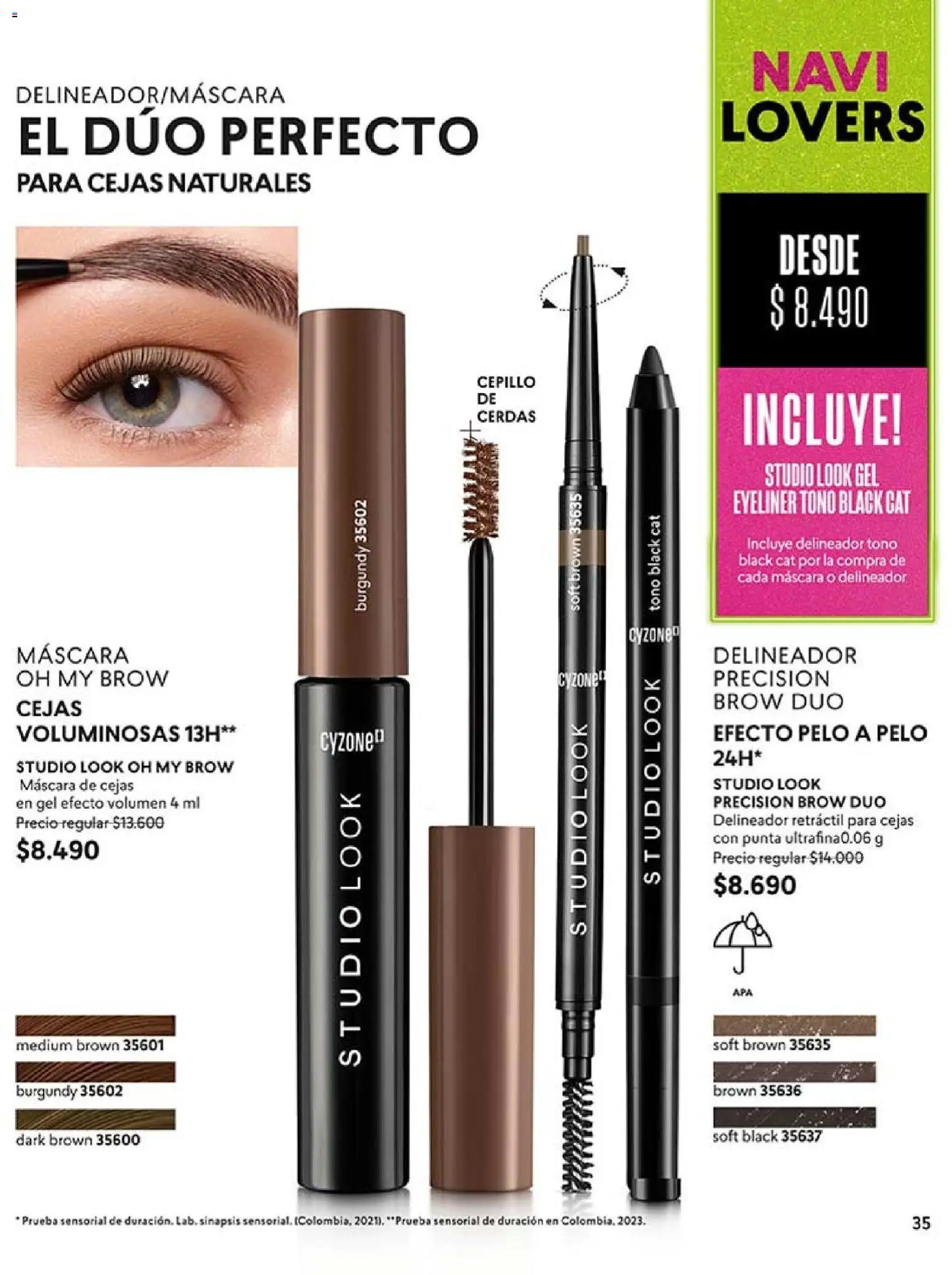 Catálogo CyZone Campaña 18 │ válido desde el 01.12.2025 | Página: 35 | Productos: Cepillo, Máscara, Delineador
