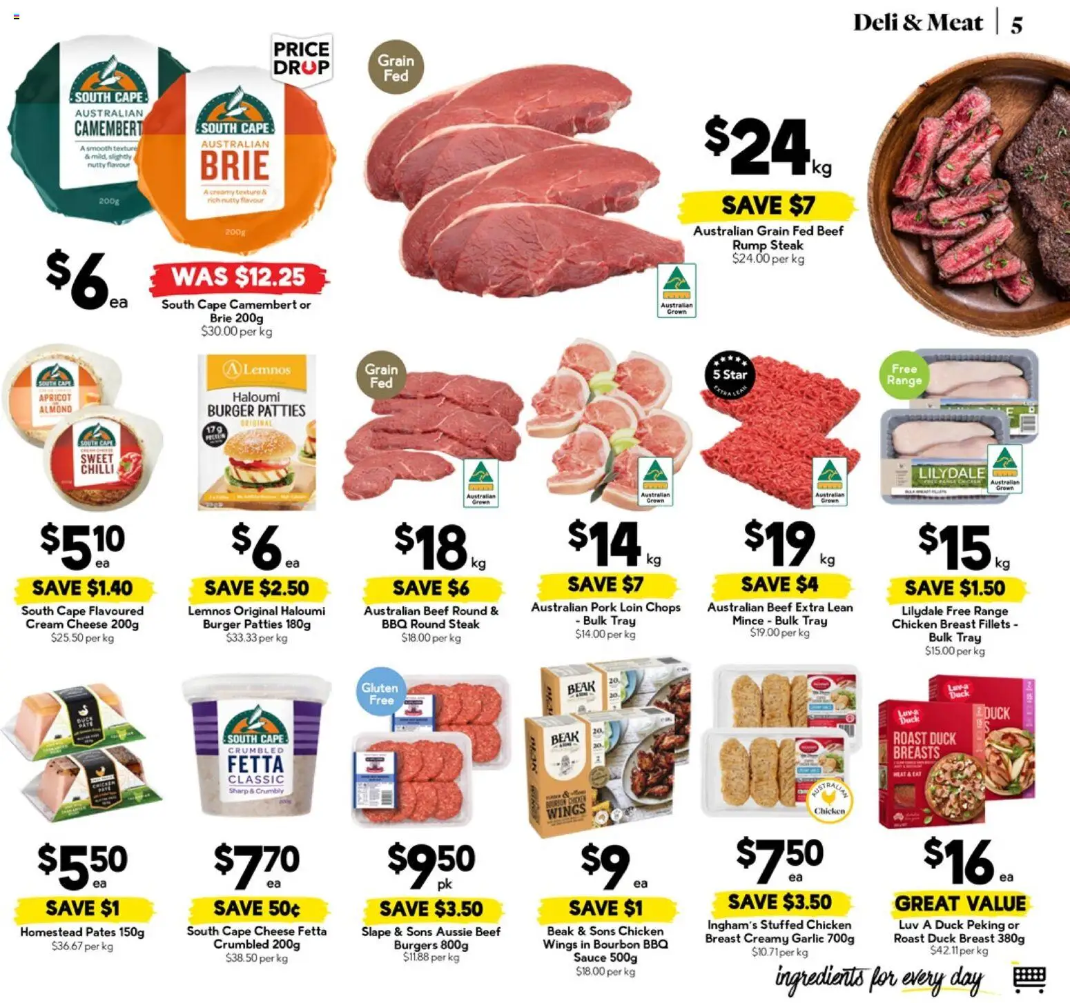 Drakes catalogue - valid from 22.04.2026 | Page: 5 | Products: Duck, Steak, Sauce, Garlic