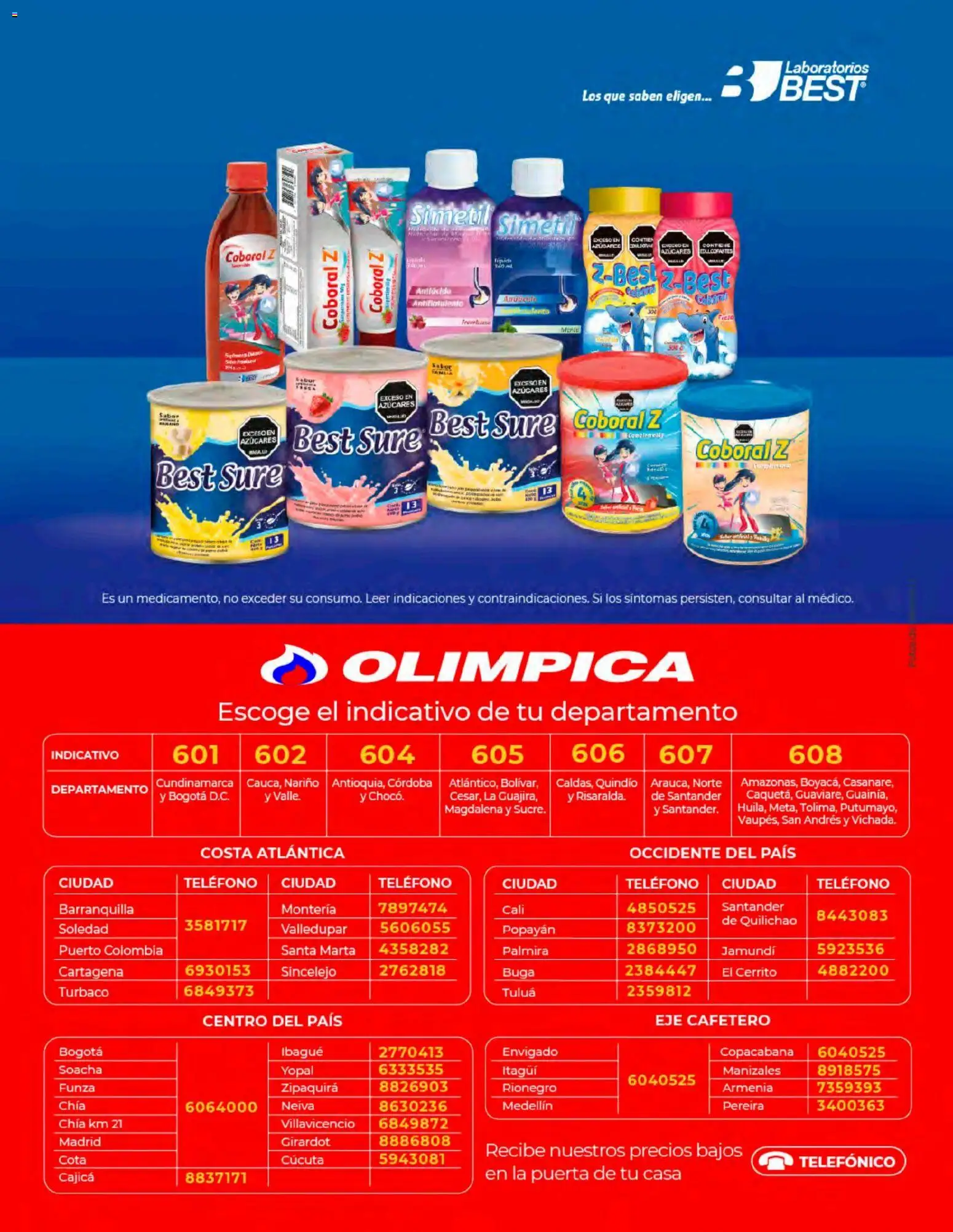 Olímpica revista - valida desde el 01.01.2026 | Página: 12 | Productos: Teléfono, Antiácido