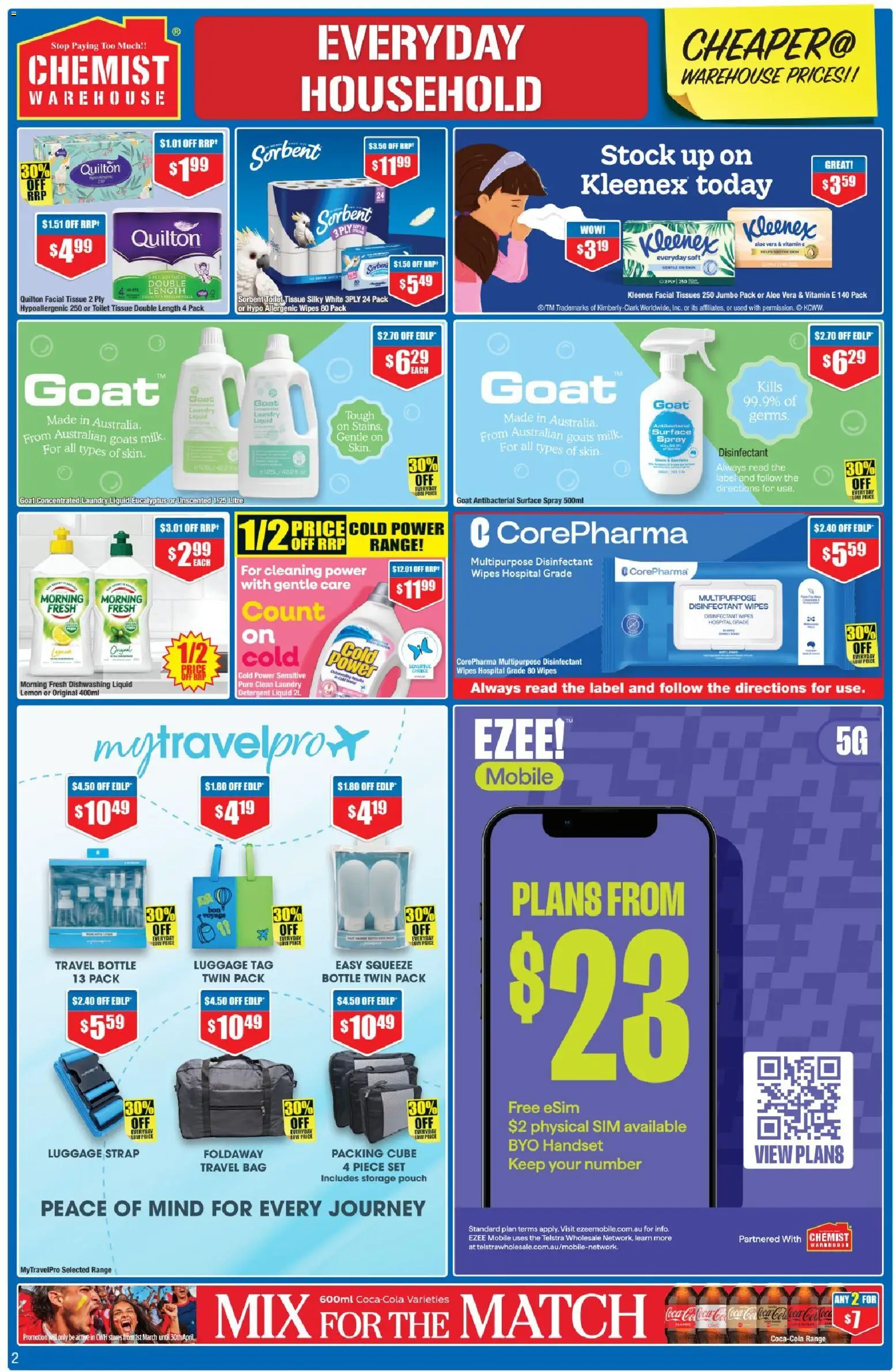 Chemist Warehouse catalogue - valid from 26.02.2026 | Page: 2 | Products: Detergent, Lemon, Travel bag, Multipurpose