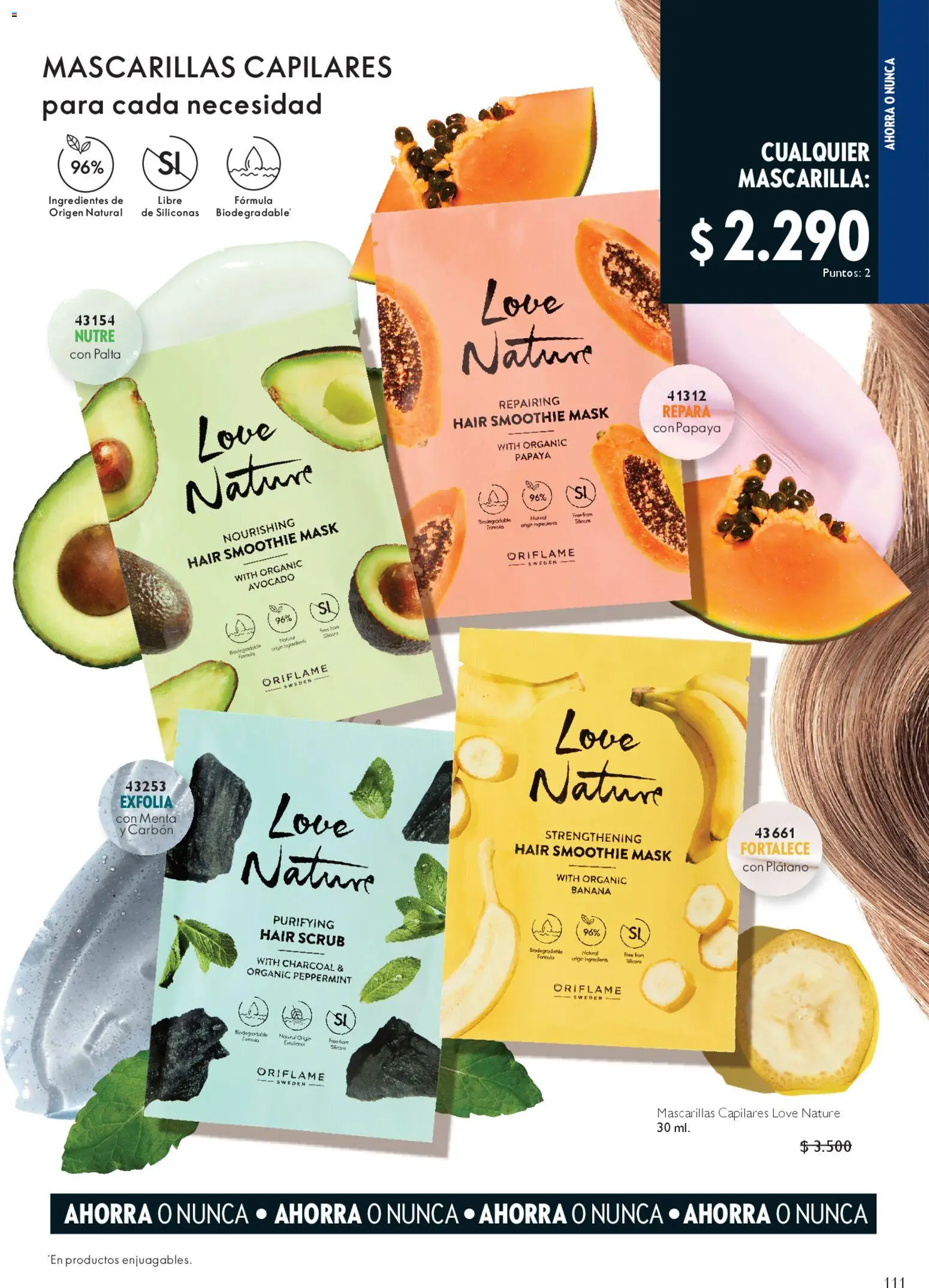 Oriflame ofertas  │ válido desde el 28.03.2026 | Página: 111 | Productos: Palta, Mascarilla, Plátano