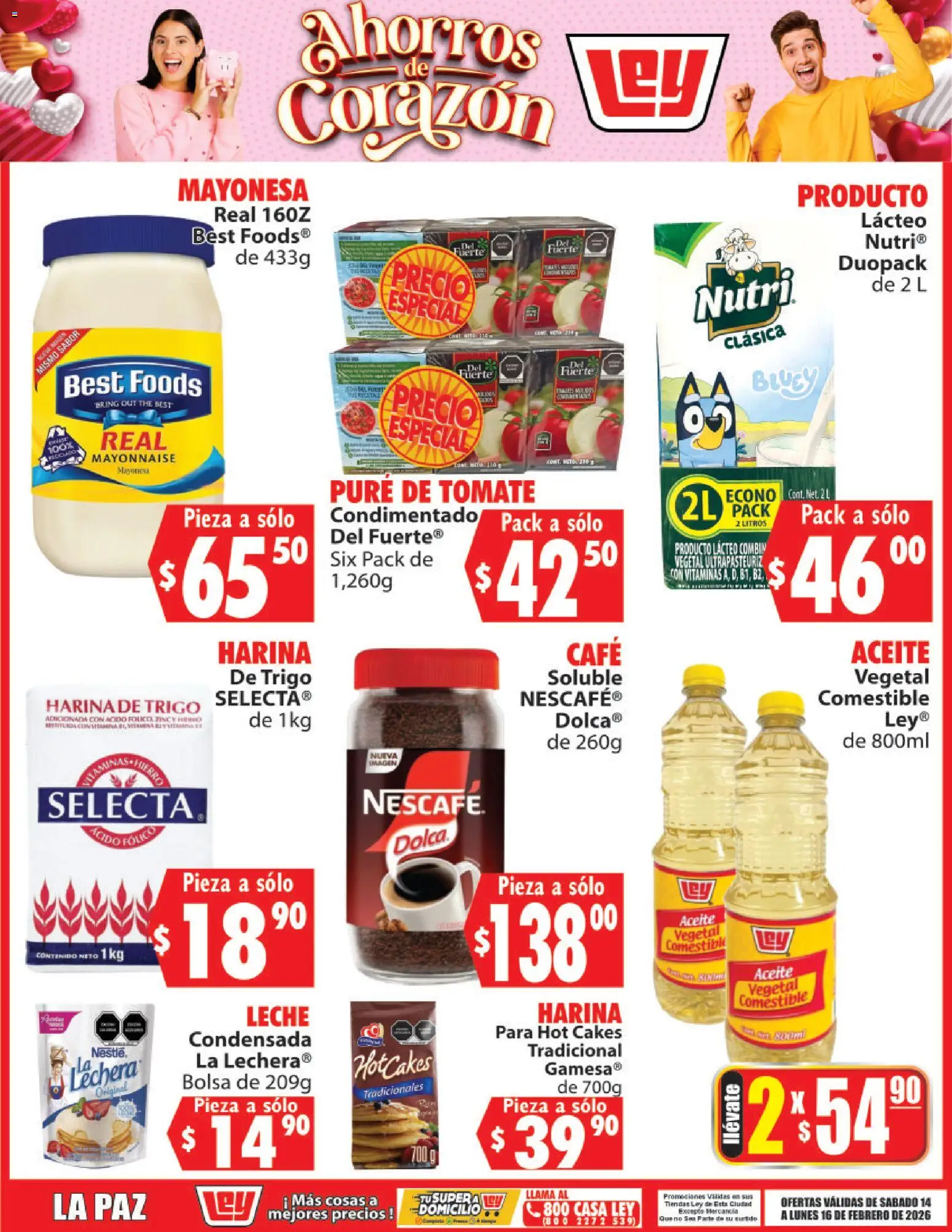 Nuevas ofertas de Casa Ley válidas en toda la República Mexicana desde el 14.02.2026. ¡Encuentra las mejores ofertas en Casa Ley folleto Ahorros de Corazón! | Página: 1