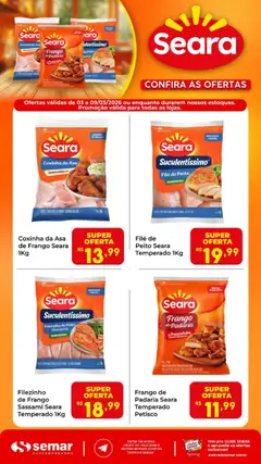 Semar Supermercado ofertas Seara  - Pré-Visualização do folheto da loja Semar Supermercado, válido de 03.03.2026