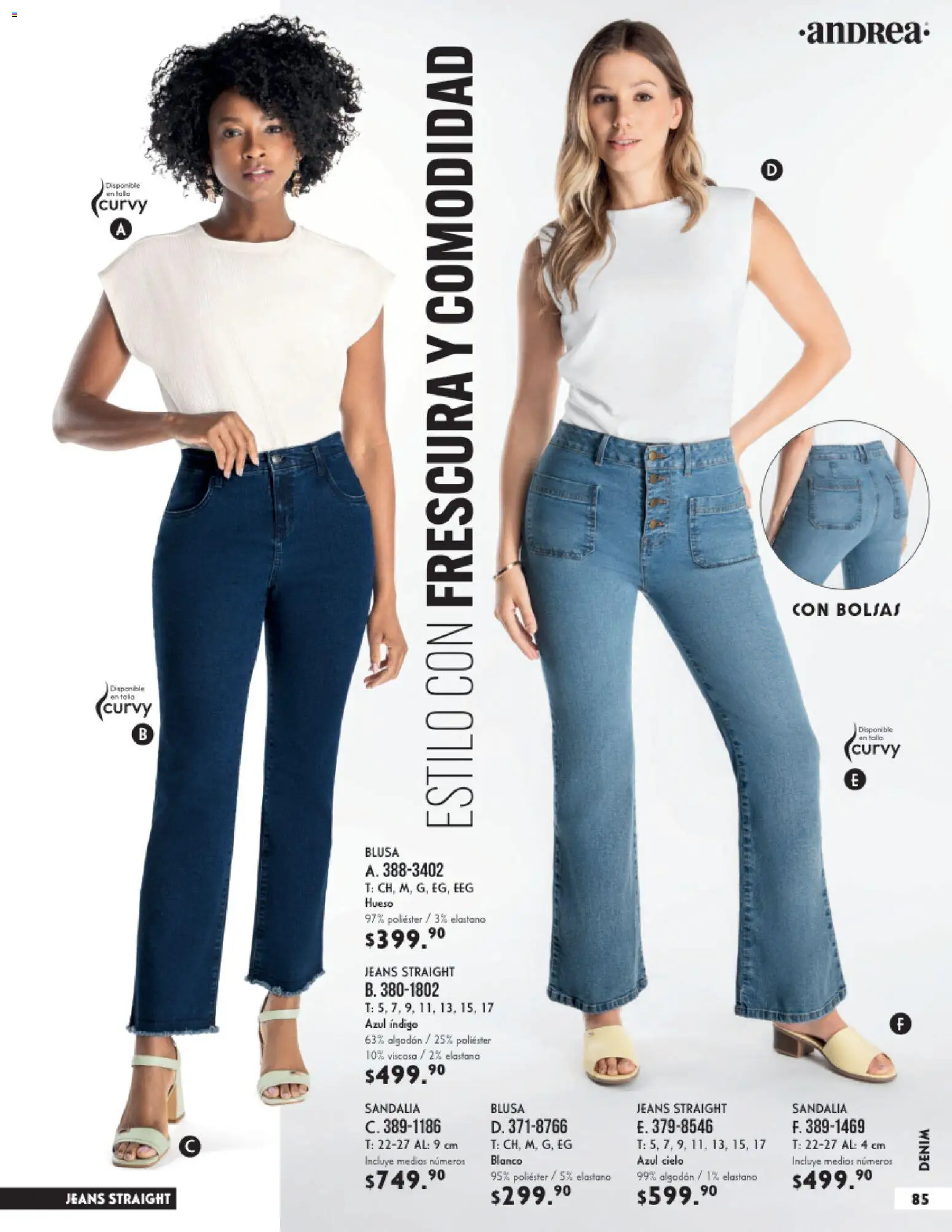 Nuevas ofertas de Andrea válidas en toda la República Mexicana desde el 25.01.2026. ¡Encuentra las mejores ofertas en Andrea catálogo Vestir! | Página: 85 | Productos: Blusa, Algodón