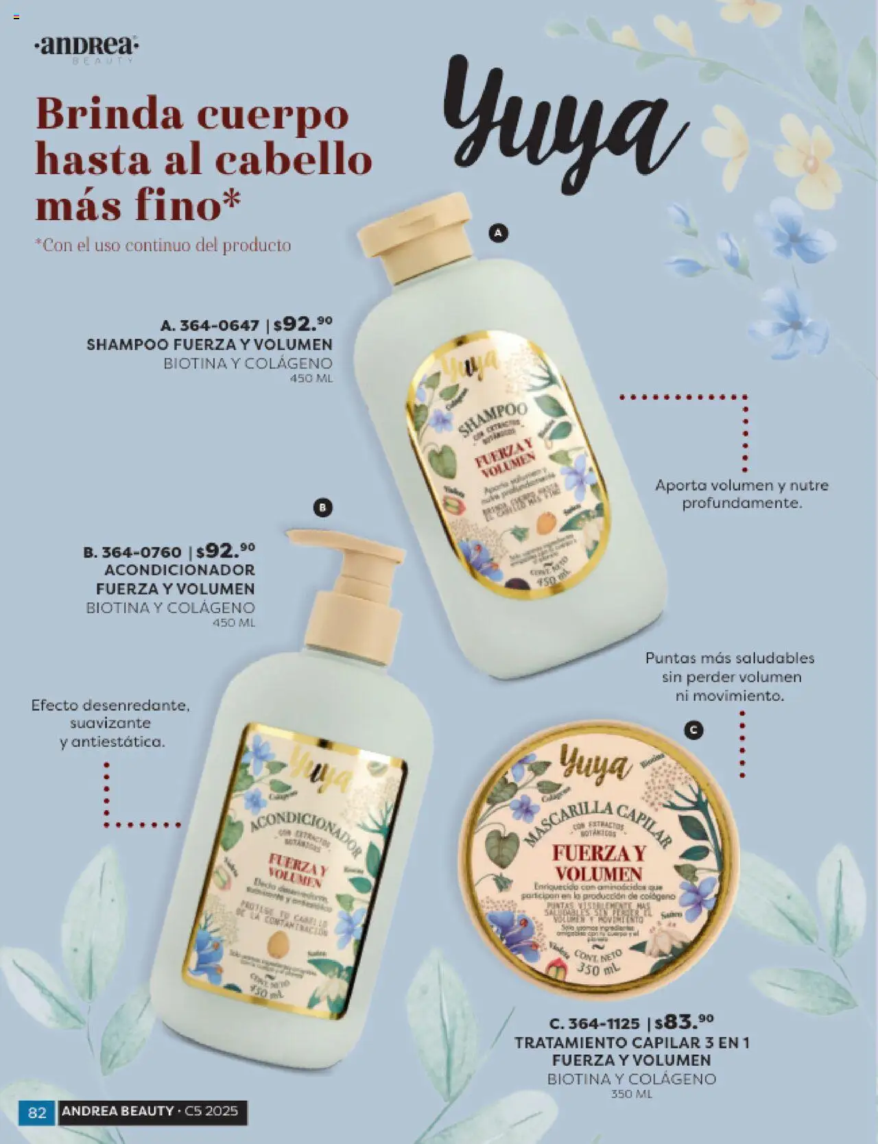 Nuevas ofertas de Andrea válidas en toda la República Mexicana desde el 24.08.2025. ¡Encuentra las mejores ofertas en Andrea - Catálogo Beauty Campaña 5! | Página: 82 | Productos: Suavizante, Acondicionador