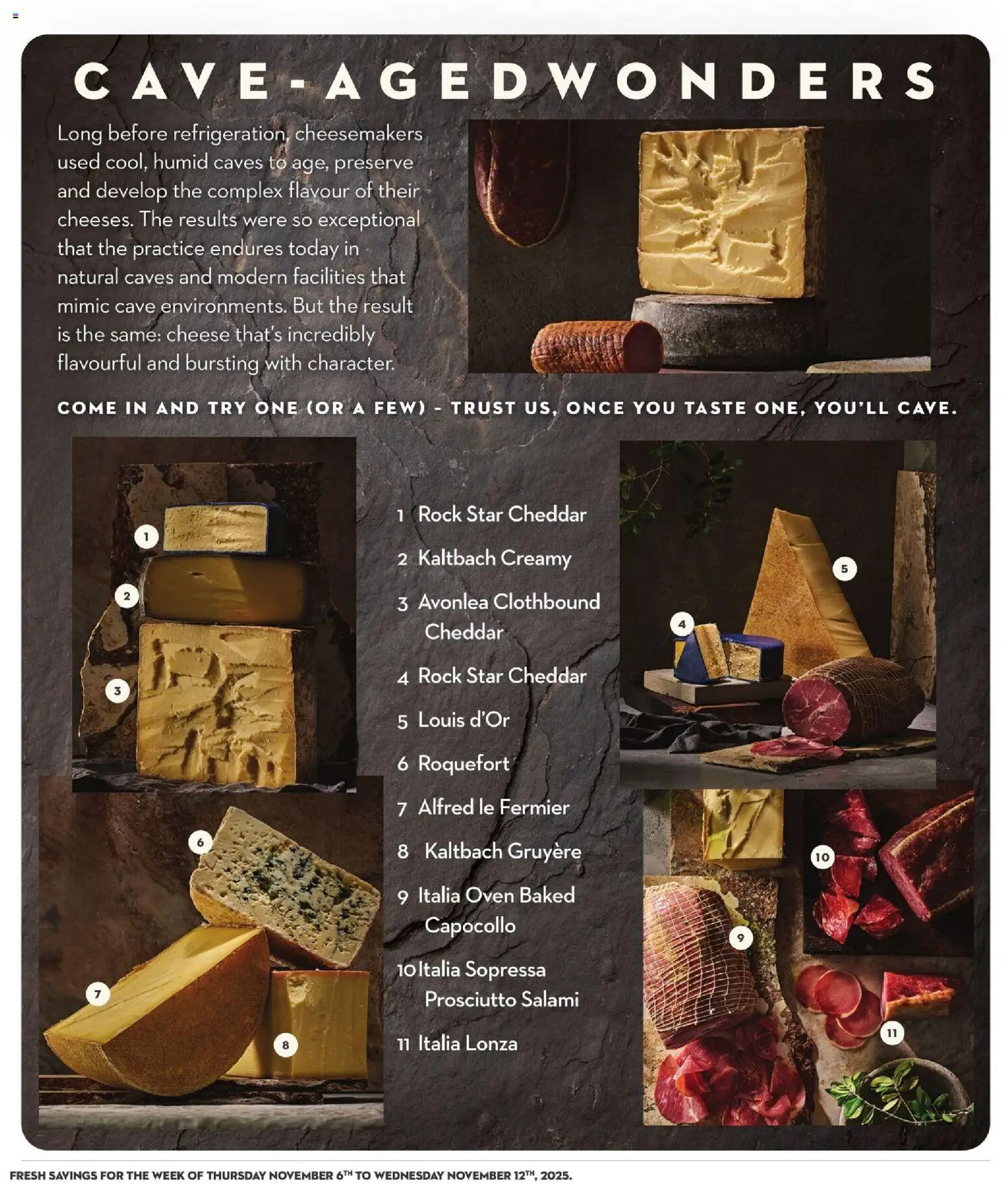 Longo's flyer valid from 06.11.2025 | Page: 10 | Products: Oven, Cheese, Salami