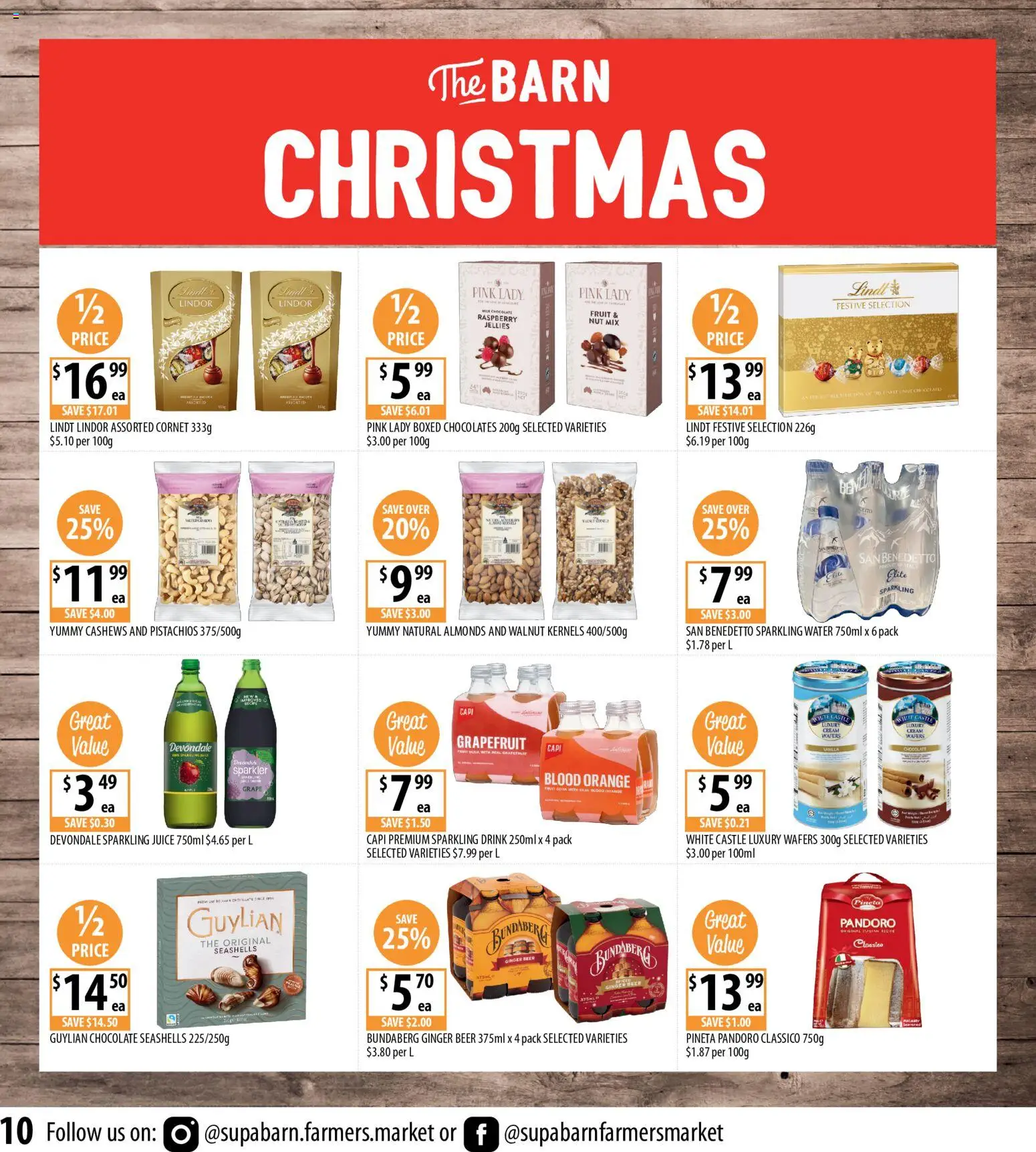 Supabarn catalogue - valid from 17.12.2025 | Page: 10 | Products: Almonds, Juice, Cream, Raspberry