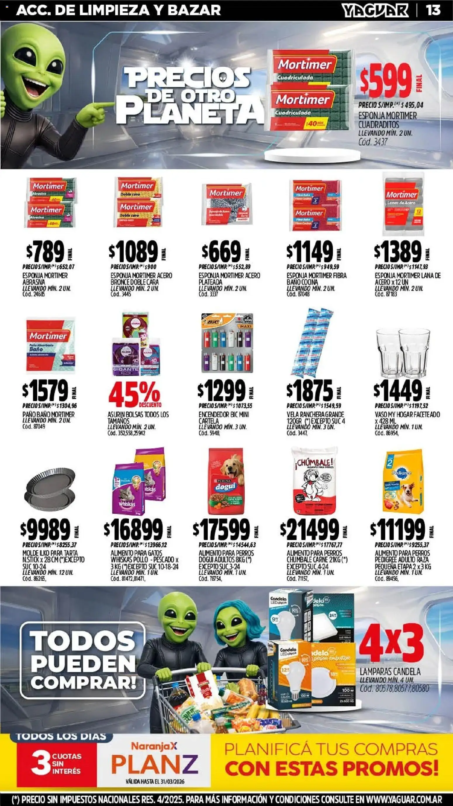 Yaguar - Oferta Semanal Trelew │ válido desde el 11.03.2026 | Página: 17 | Productos: Encendedor, Baño, Pescado, Esponja