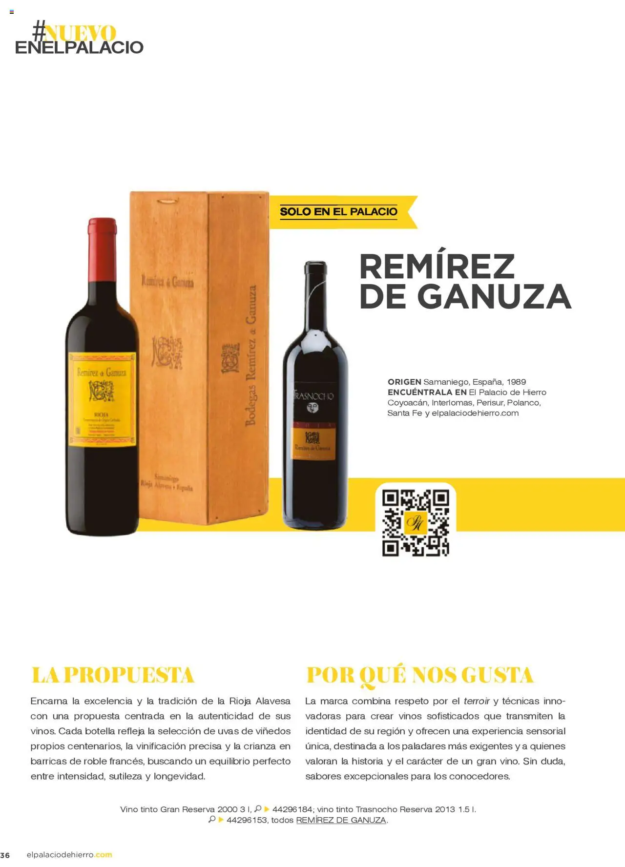 Nuevas ofertas de Palacio De Hierro válidas en toda la República Mexicana desde el 01.10.2025. ¡Encuentra las mejores ofertas en Palacio De Hierro - Catálogo! | Página: 38 | Productos: Botella, Vino