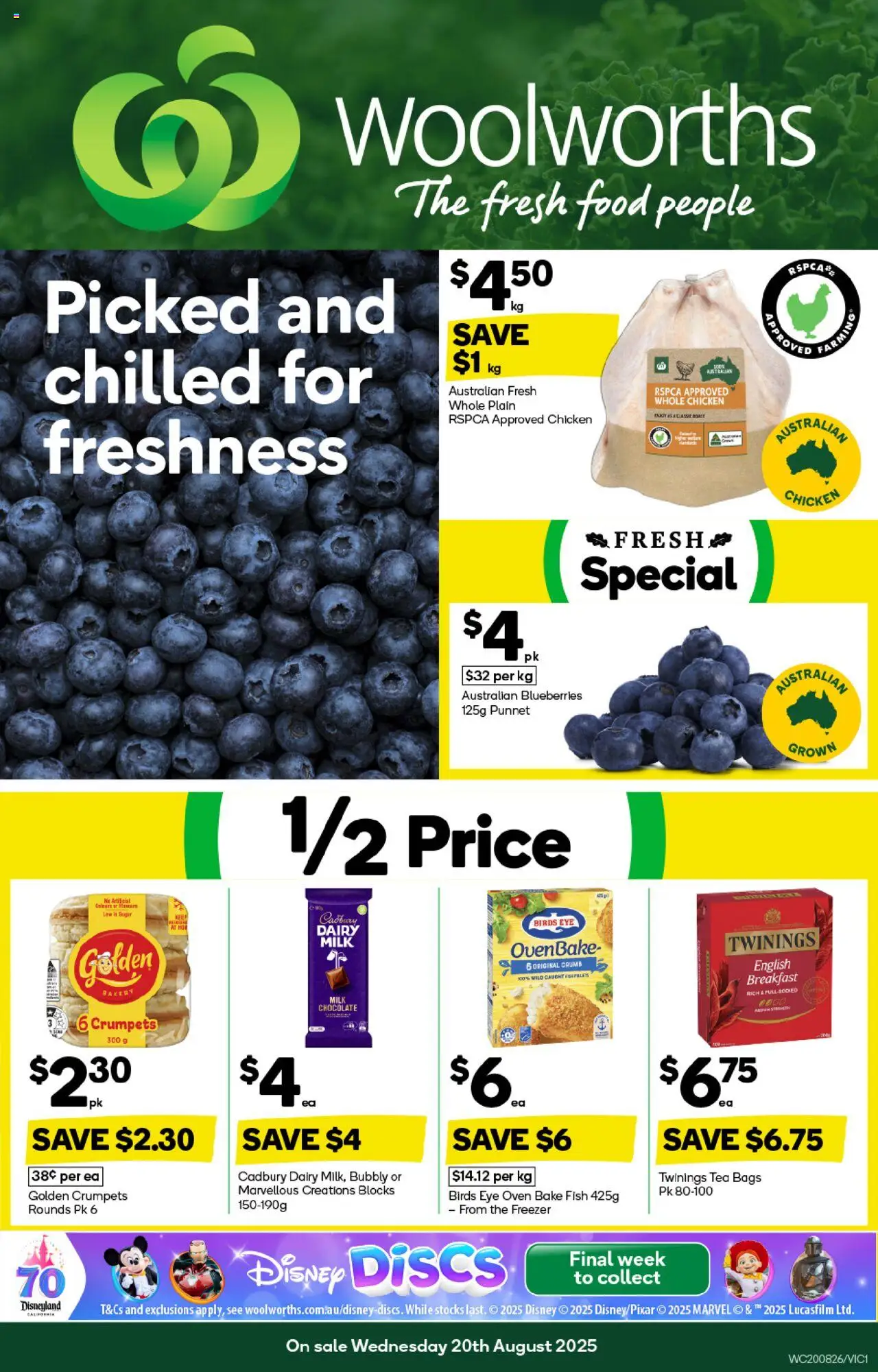 Woolworths catalogue - valid from 20.08.2025 | Page: 1 | Products: Milk, Freezer, Oven, Bakery