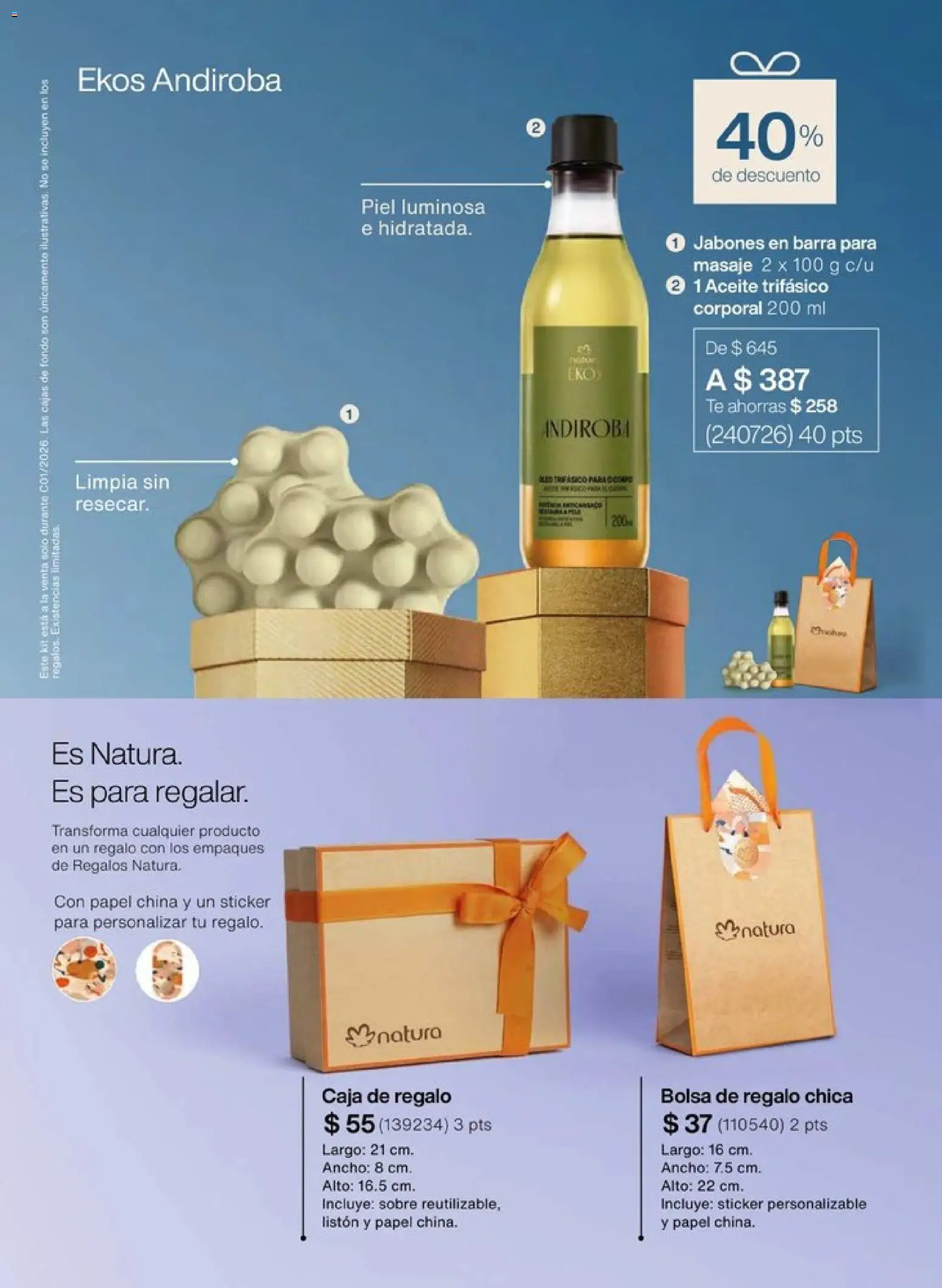 Nuevas ofertas de Natura válidas en toda la República Mexicana desde el 20.12.2025. ¡Encuentra las mejores ofertas en Natura campaña 1 2026! | Página: 14 | Productos: Bolsa, Aceite, Barra, Té