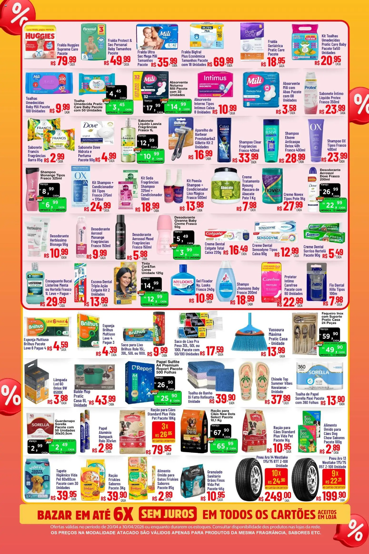 Max Atacadista Folheto - válido de 20.04.2026 | Página: 7 | Produtos: Desodorante, Toalha de banho, Sabonete, Absorvente