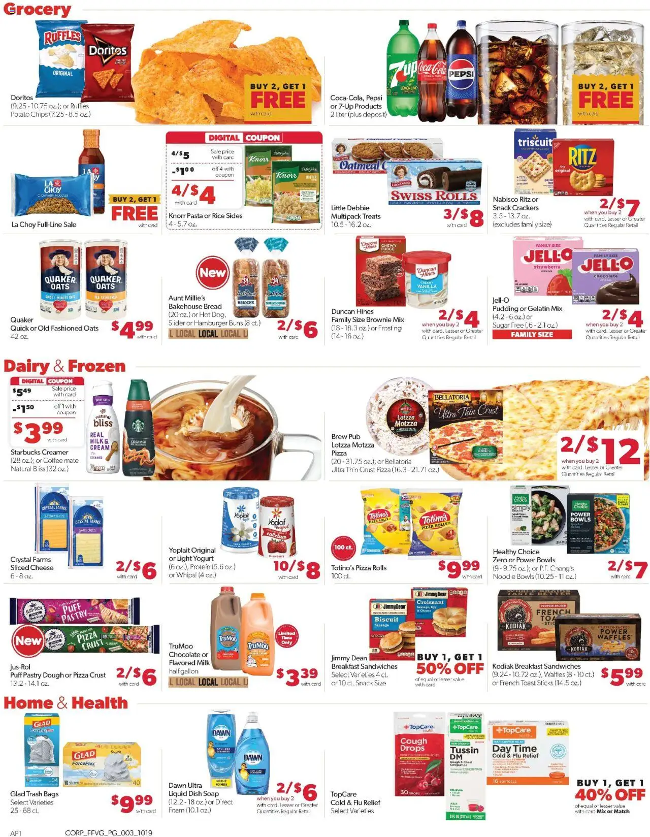 Family Fare Weekly Ad - valid from 19.10.2025 | Page: 3 | Products: Butter, Yogurt, Chips, Lime