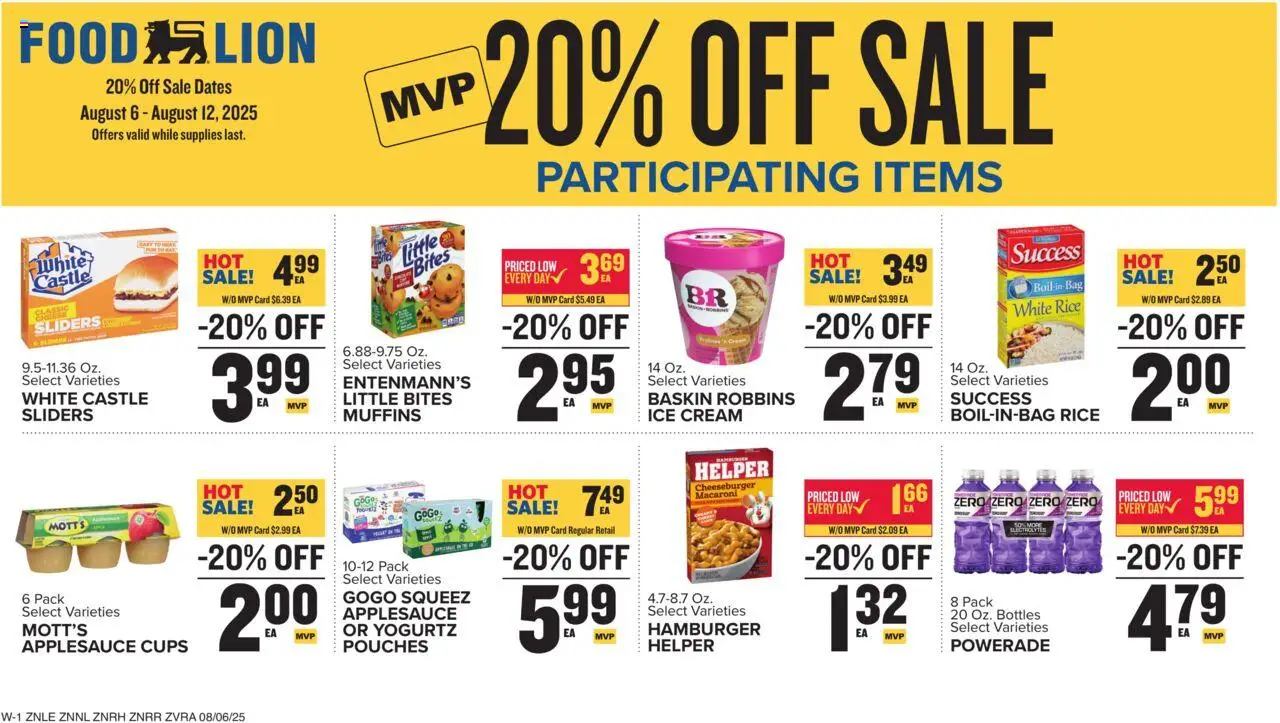 Food Lion Weekly Ad - valid from 06.08.2025 | Page: 9 | Products: Rice, Cream, Ice cream