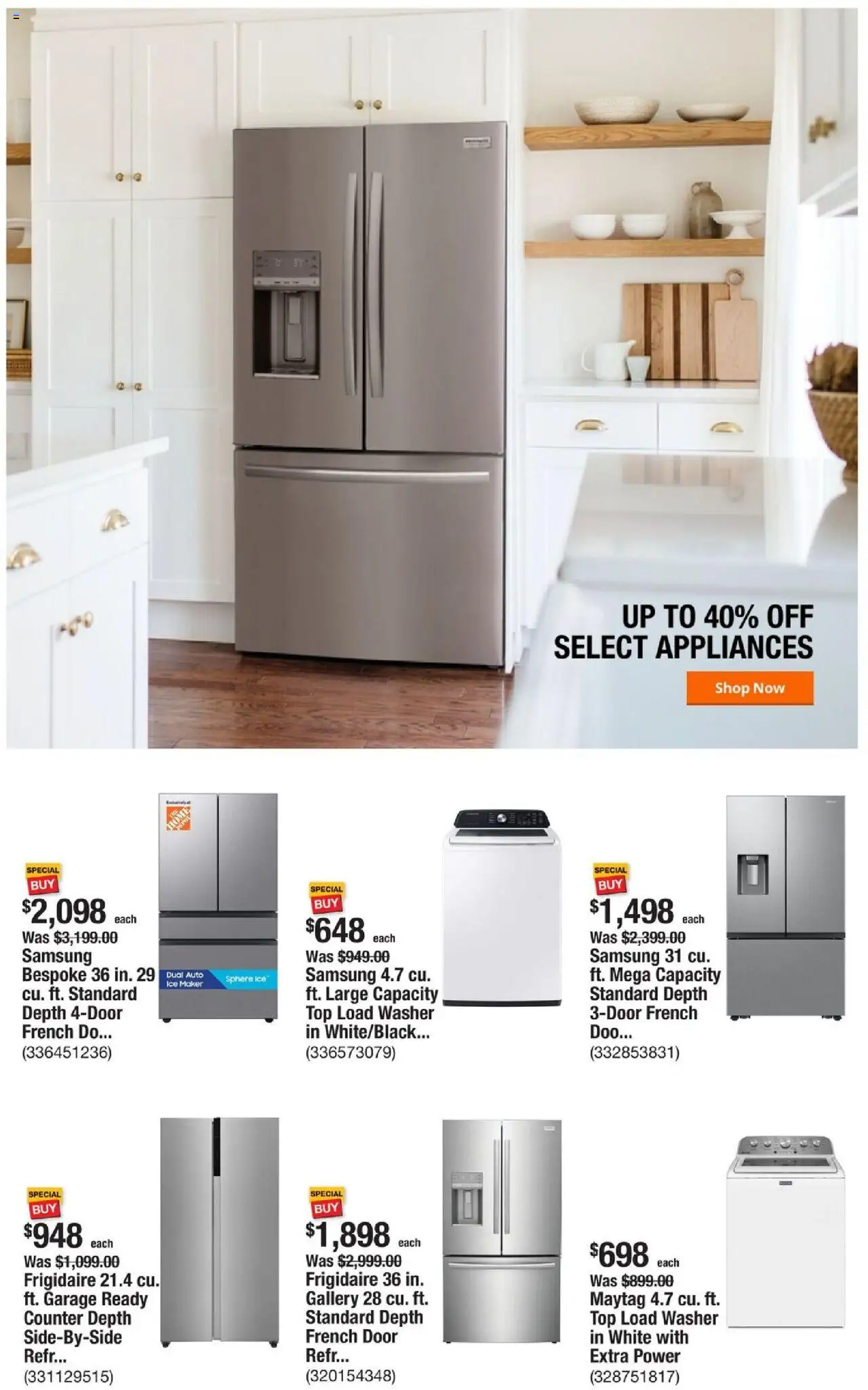 Home Depot Weekly Ad - FL - valid from 02.10.2025 | Page: 7 | Products: Washer, Ice Maker