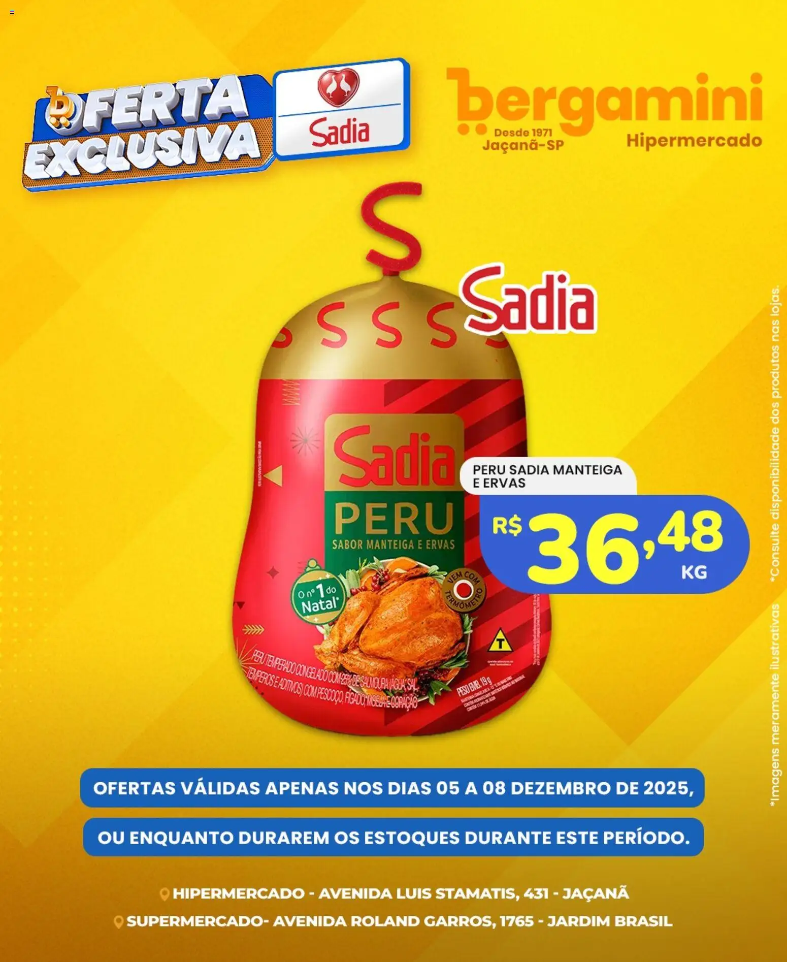 Supermercado Bergamini Folheto - válido de 05.12.2025 | Página: 1 | Produtos: Manteiga