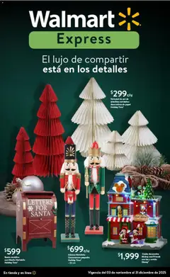 Vista previa de Walmart Express folleto Navidad, nuevo folleto de la tienda, válido en México a partir del 03.11.2025 | Página: 1 | Productos: Buzón