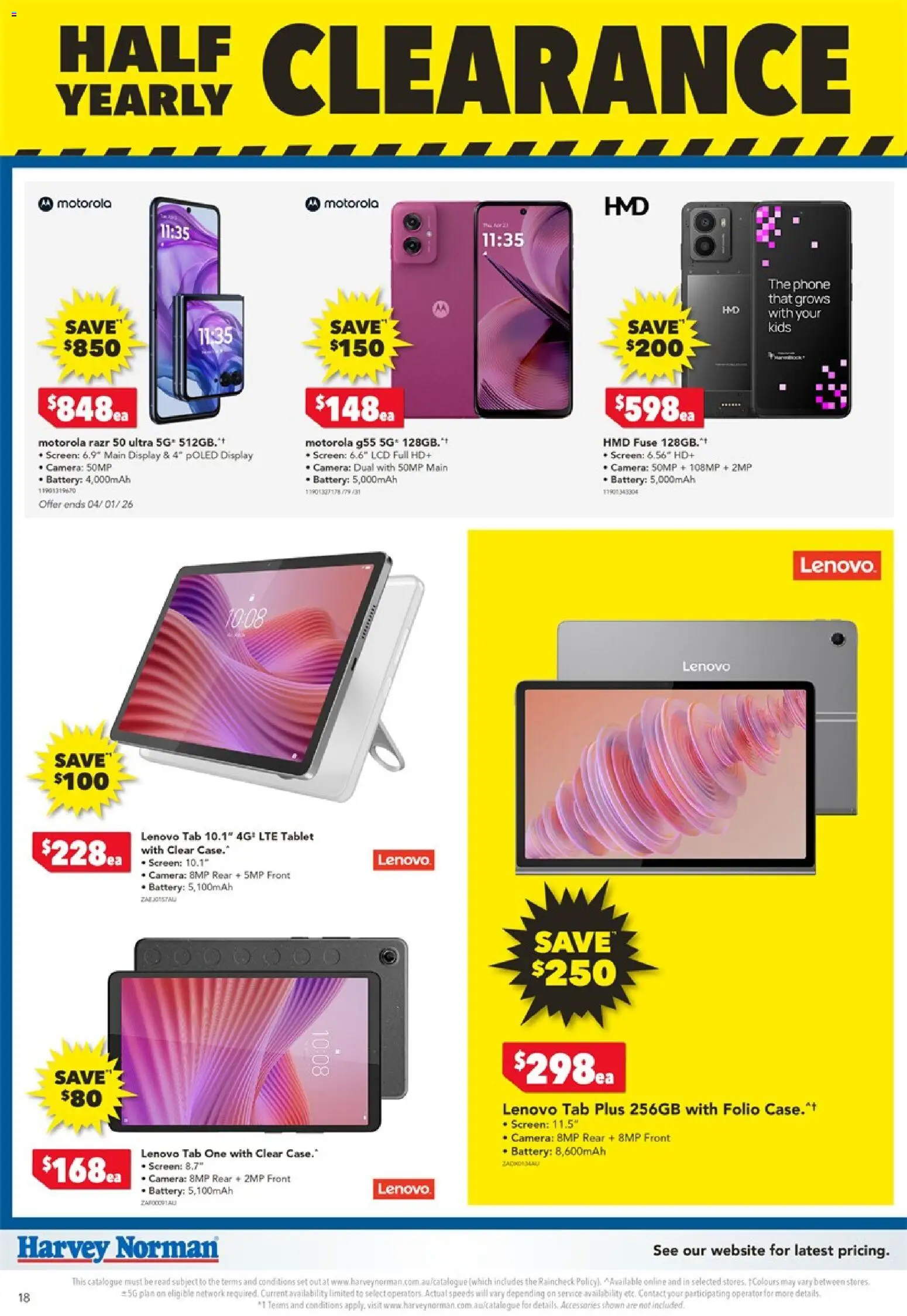 Harvey Norman catalogue - valid from 03.01.2026 | Page: 18 | Products: Battery, Phone, Tablet, Camera
