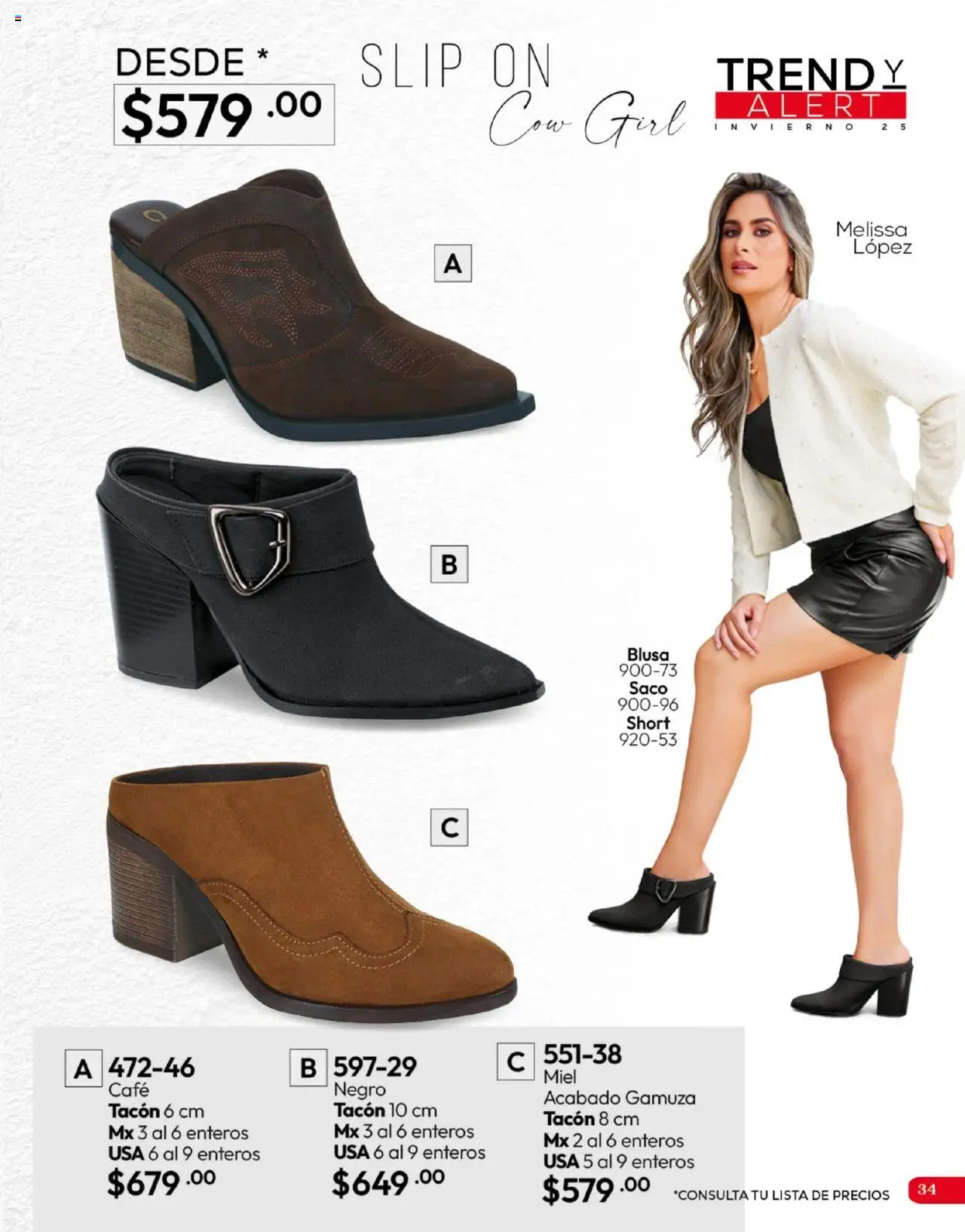 Nuevas ofertas de Cklass válidas en toda la República Mexicana desde el 16.09.2025. ¡Encuentra las mejores ofertas en Cklass - Catálogo Invierno Calzado! | Página: 35 | Productos: Blusa, Café, Gamuza, Short