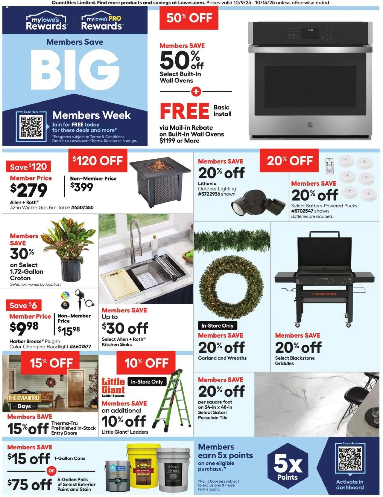 Lowe's Weekly Ad - FL - valid from 09.10.2025 | Page: 1 | Products: Ladder, Table