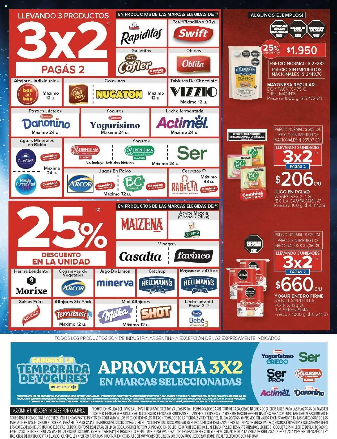 Carrefour ofertas │ válido desde el 10.09.2025 | Página: 5 | Productos: Galletitas, Limón, Jugo, Golosinas