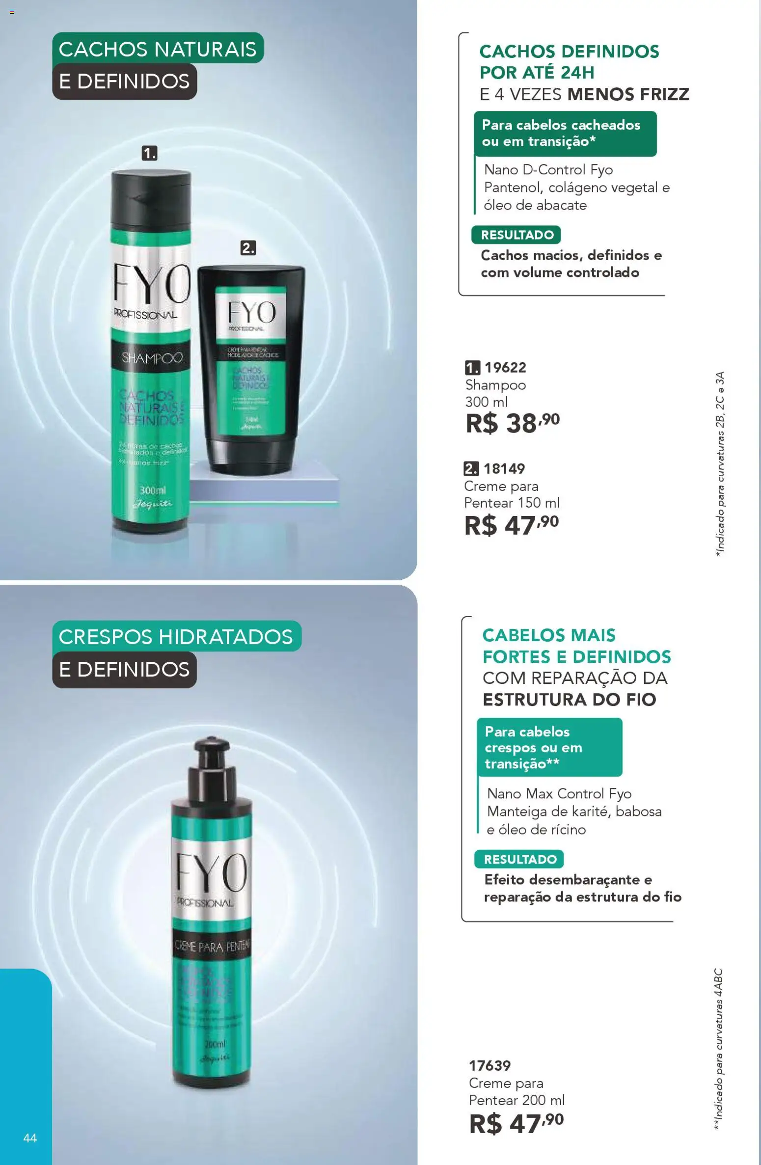 Jequiti Folheto - válido de 24.10.2025 | Página: 44 | Produtos: Shampoo, Colágeno, Manteiga, Creme para pentear