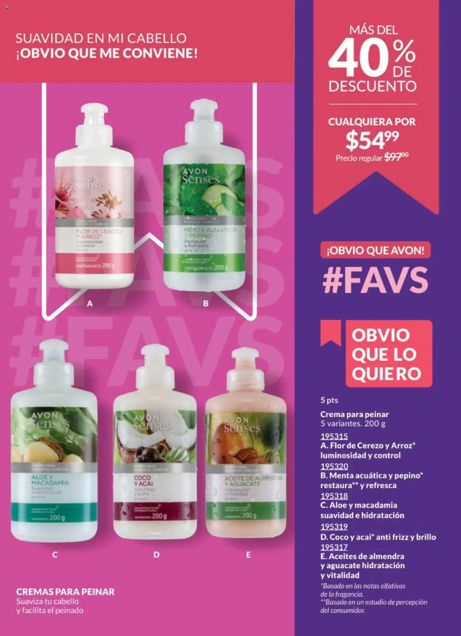 Nuevas ofertas de AVON válidas en toda la República Mexicana desde el 28.11.2025. ¡Encuentra las mejores ofertas en AVON campaña 18 2025! | Página: 199 | Productos: Brillo, Aceite, Aguacate, Almendra