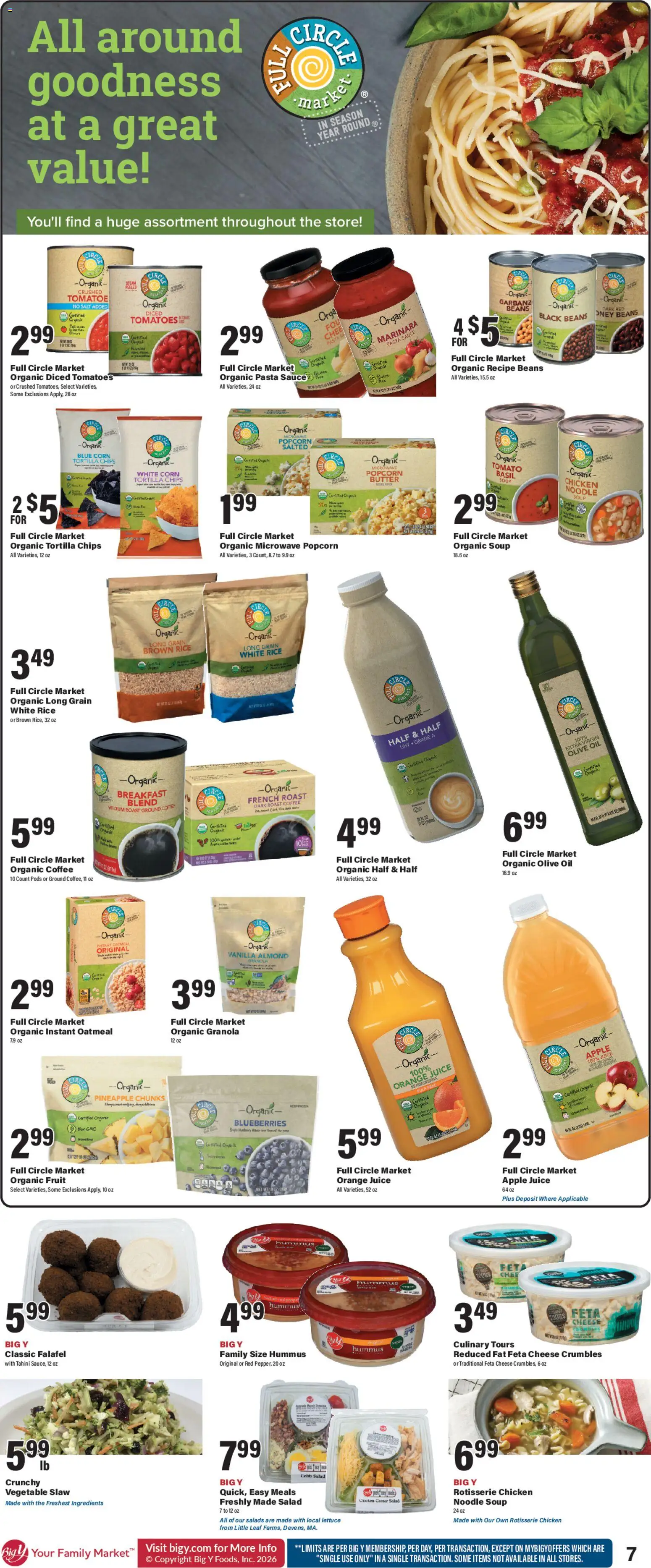 Big Y Weekly Ad - valid from 01.01.2026 | Page: 11 | Products: Lettuce, Juice, Pineapple, Sauce