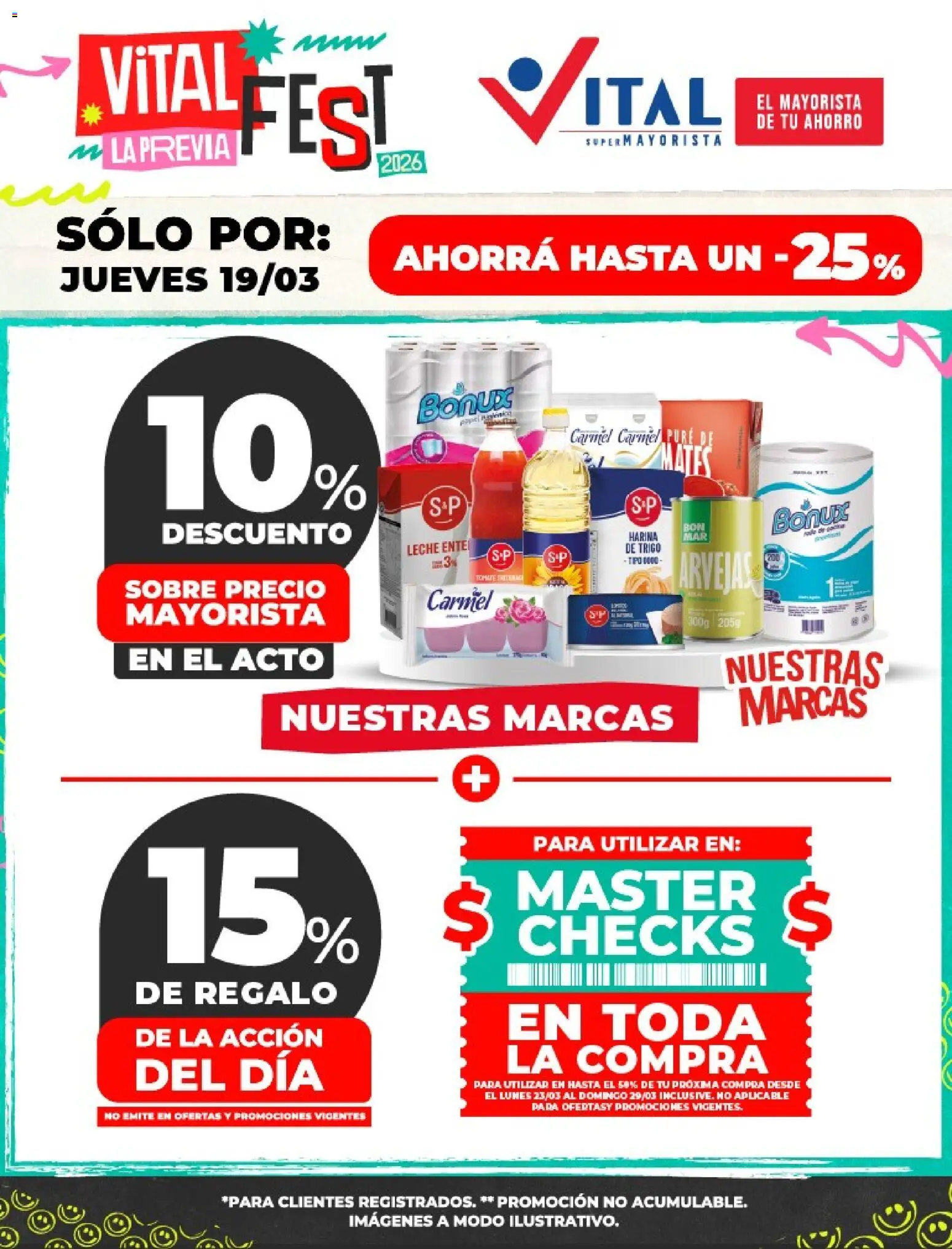 Vital - Sólo por │ válido desde el 19.03.2026 | Página: 2 | Productos: Sobre, Harina, Arvejas, Leche