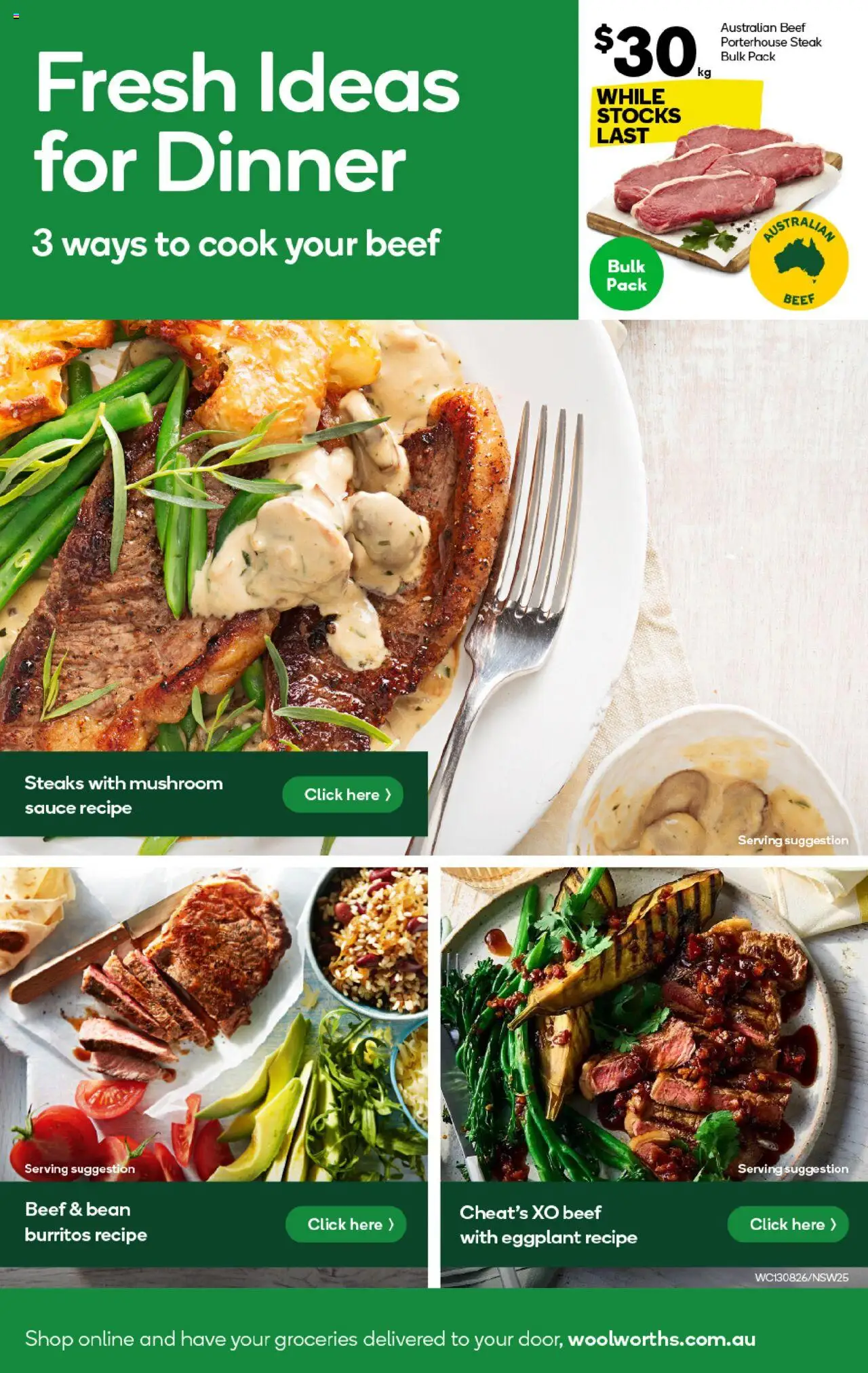 Woolworths catalogue - valid from 27.08.2025 | Page: 25 | Products: Beef, Steak, Sauce, Eggplant