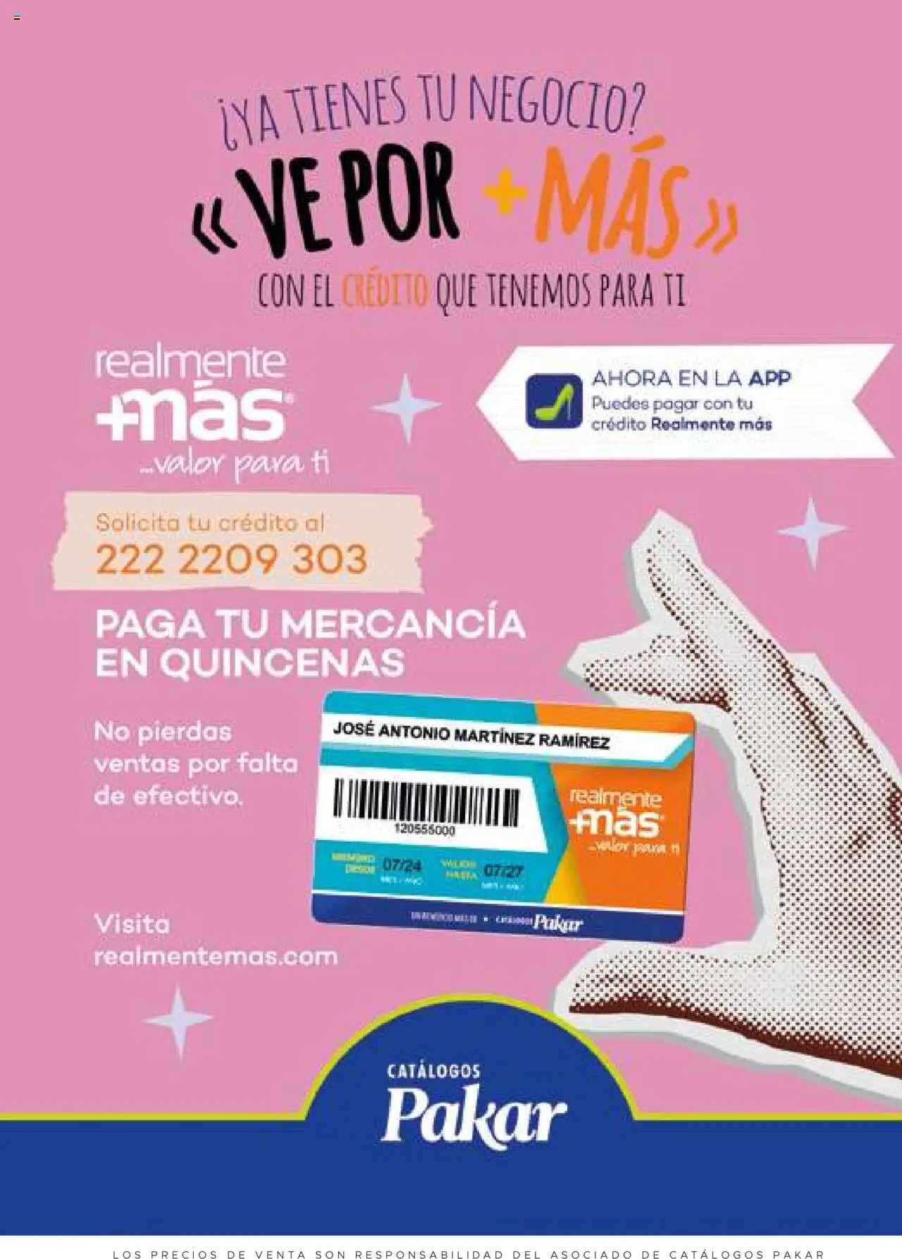 Nuevas ofertas de SC Pakar válidas en toda la República Mexicana desde el 24.07.2025. ¡Encuentra las mejores ofertas en SC Pakar - Catálogo Nina otoño / invierno! | Página: 201