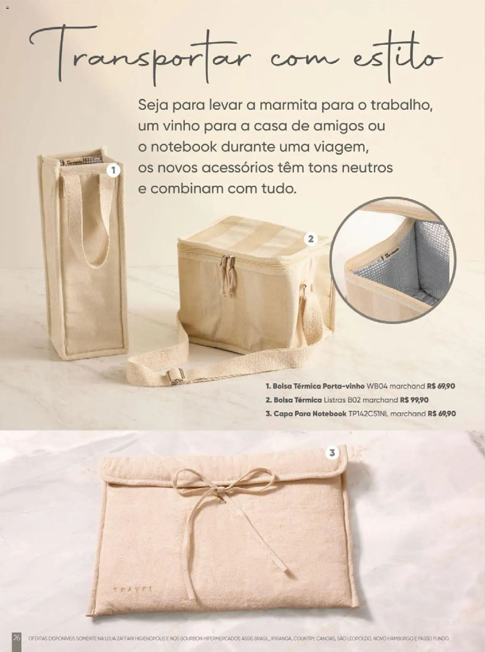 Zaffari Folheto - válido de 27.11.2025 | Página: 26 | Produtos: Notebook, Vinho, Bolsa