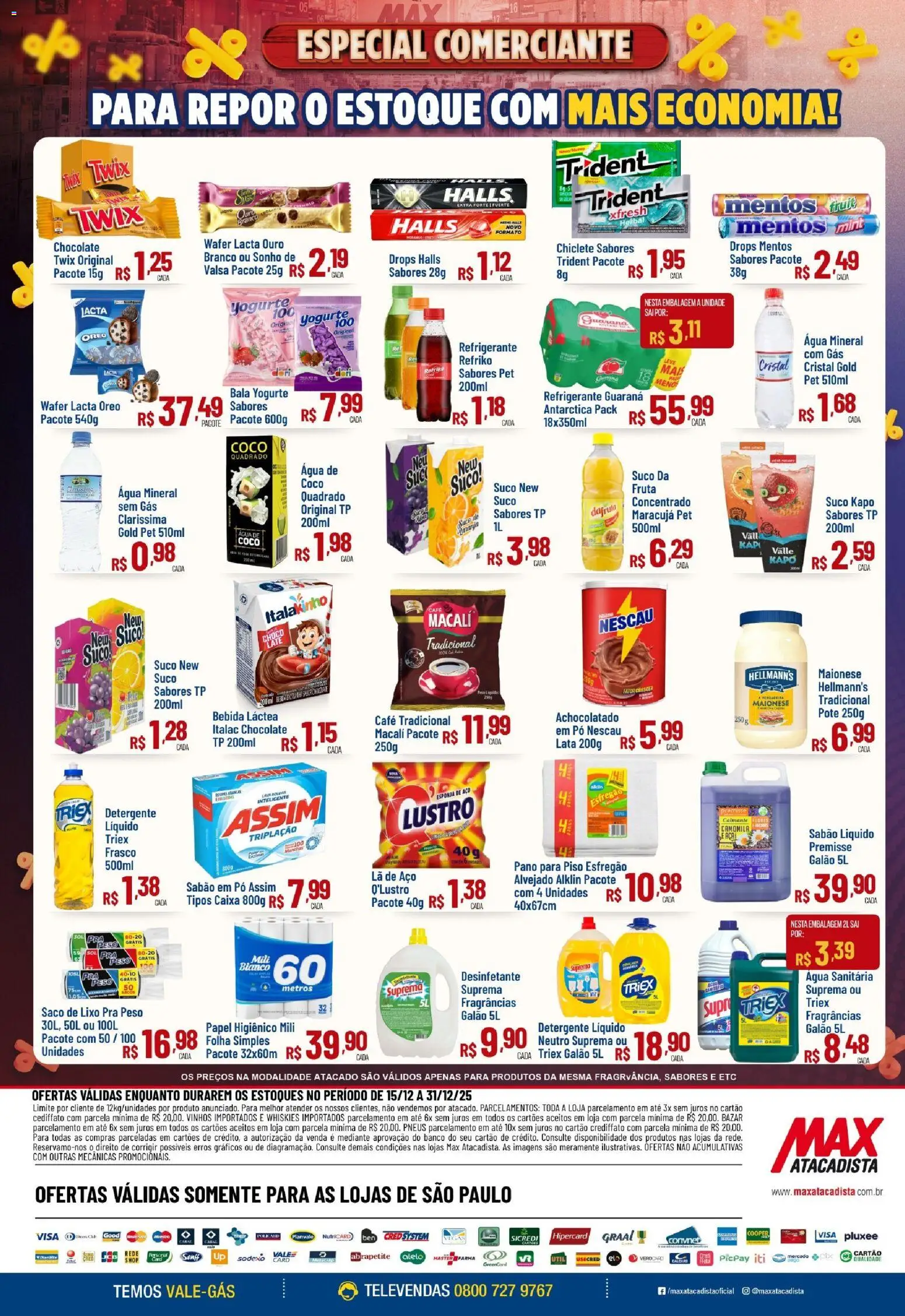 Max Atacadista Folheto - válido de 15.12.2025 | Página: 4 | Produtos: Piso, Nescau, Detergente, Café