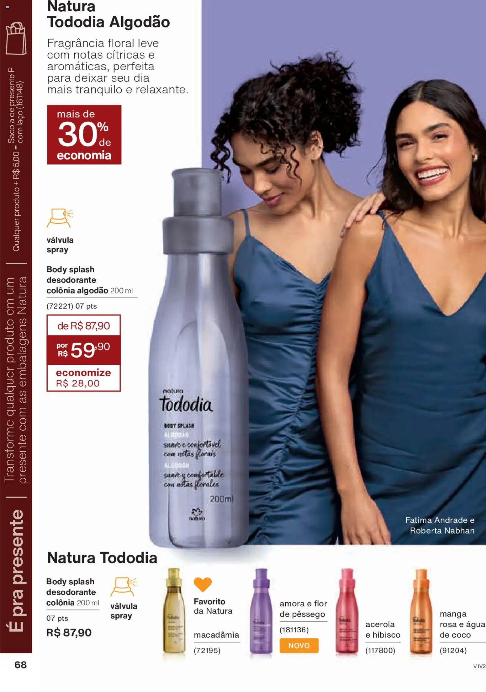 Natura Folheto - válido de 26.11.2025 | Página: 68 | Produtos: Coco, Macadâmia, Hibisco, Algodão