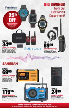 Preview of Bi-Mart weekly ads valid from 16.03.2026 | Page: 3 | Products: Watches, Water, Radio, Usb
