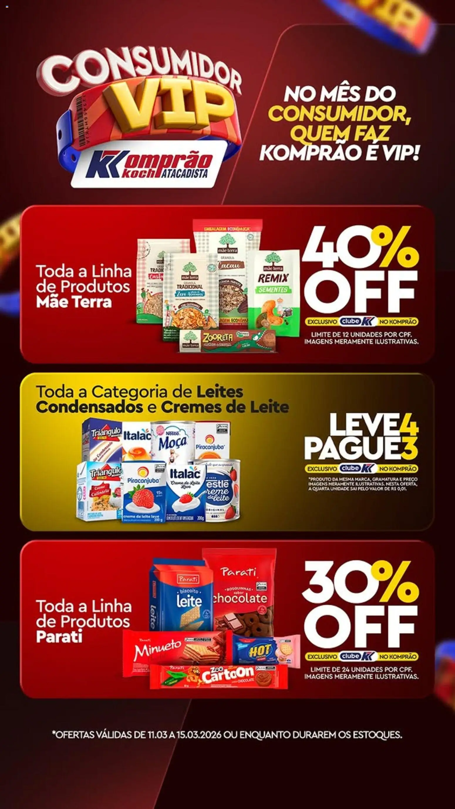 Komprao Atacadista Folheto - válido de 11.03.2026 | Página: 2 | Produtos: Biscoito, Leite, Chocolate