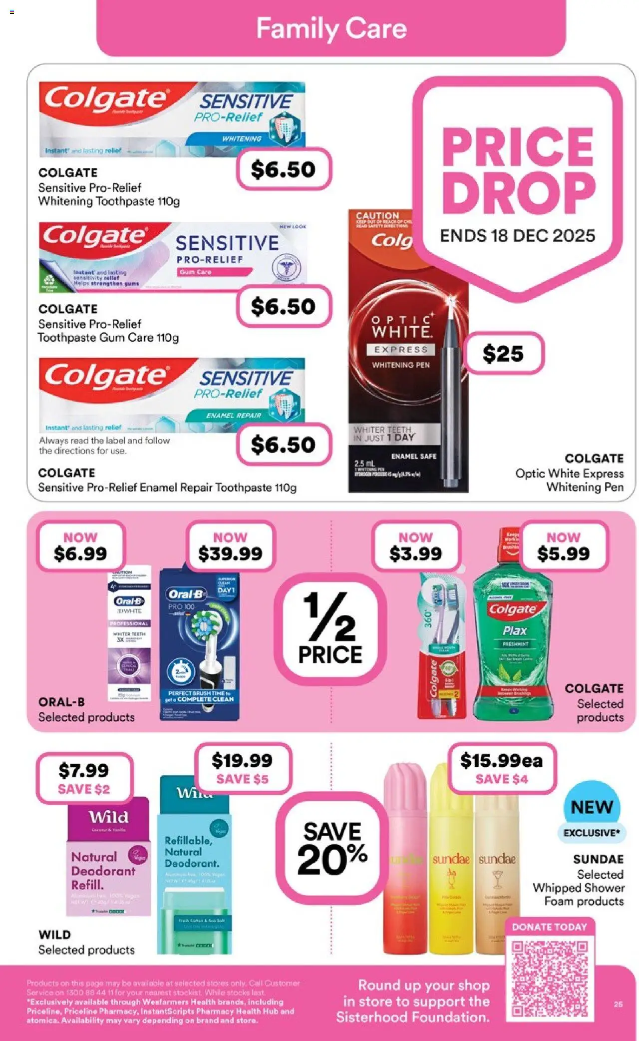 Priceline Pharmacy catalogue - valid from 25.09.2025 | Page: 25 | Products: Gum, Deodorant, Toothpaste, Safe