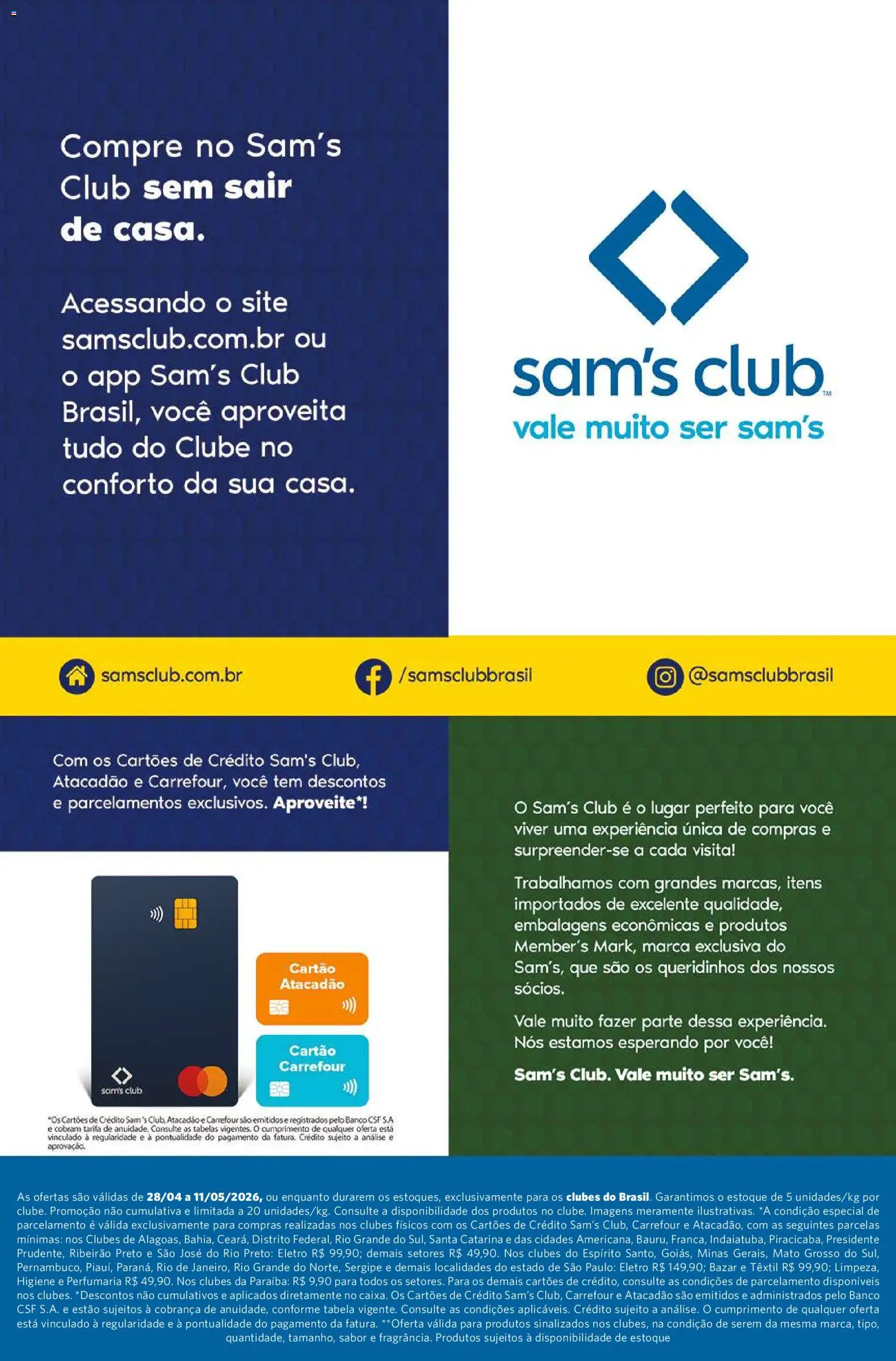 Sam's Club Folheto - válido de 28.04.2026 | Página: 7 | Produtos: Banco