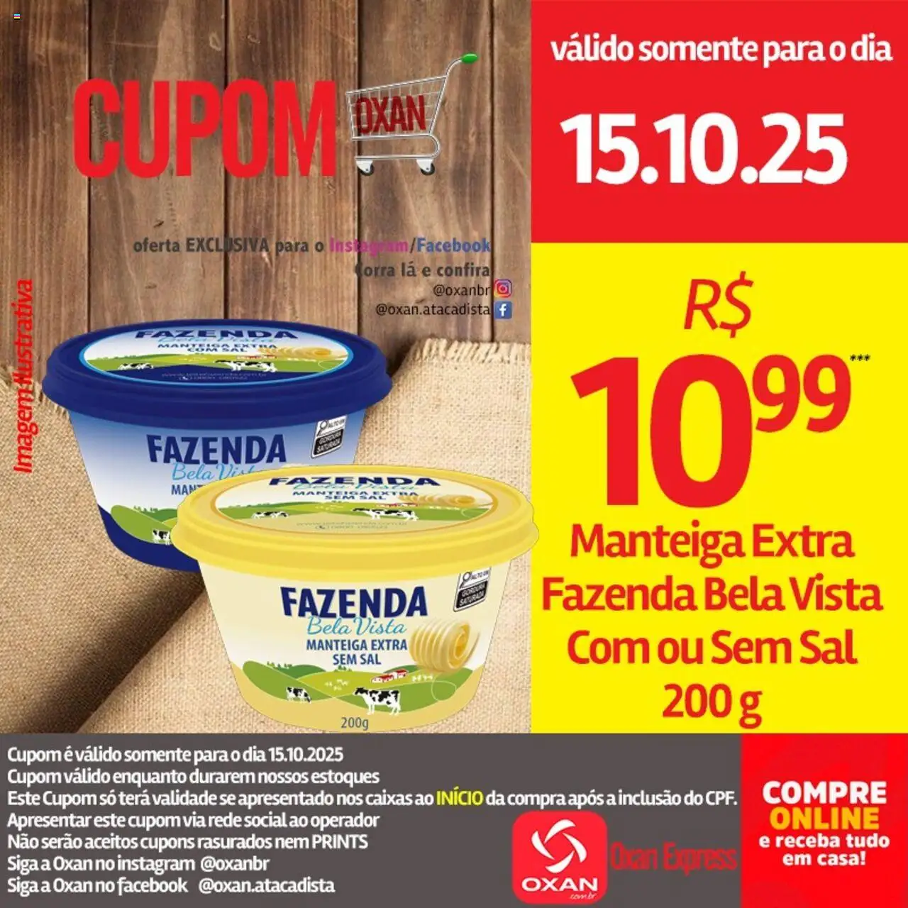 Oxan Atacadista Folheto - válido de 15.10.2025 | Página: 8 | Produtos: Manteiga, Sal