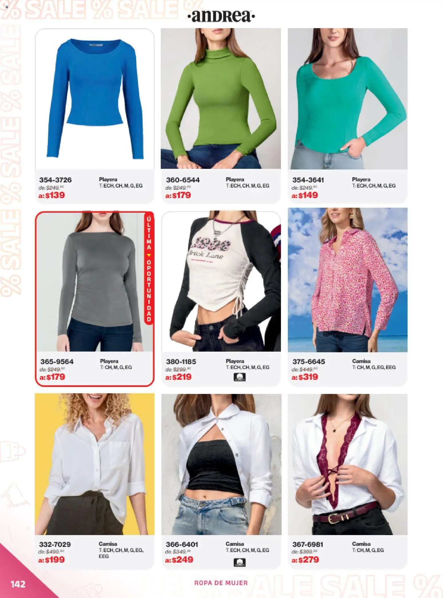 Nuevas ofertas de Andrea válidas en toda la República Mexicana desde el 21.12.2025. ¡Encuentra las mejores ofertas en Andrea catálogo Outlet! | Página: 142 | Productos: Camisa, Ropa, Playera