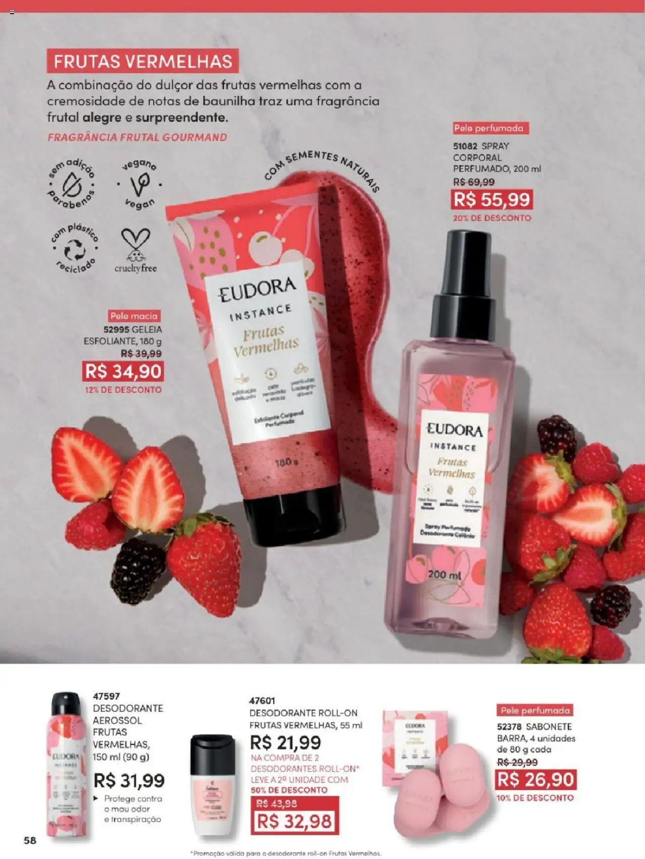 Eudora Folheto - válido de 06.06.2025 | Página: 58 | Produtos: Fragrância, Desodorante, Geleia, Sabonete