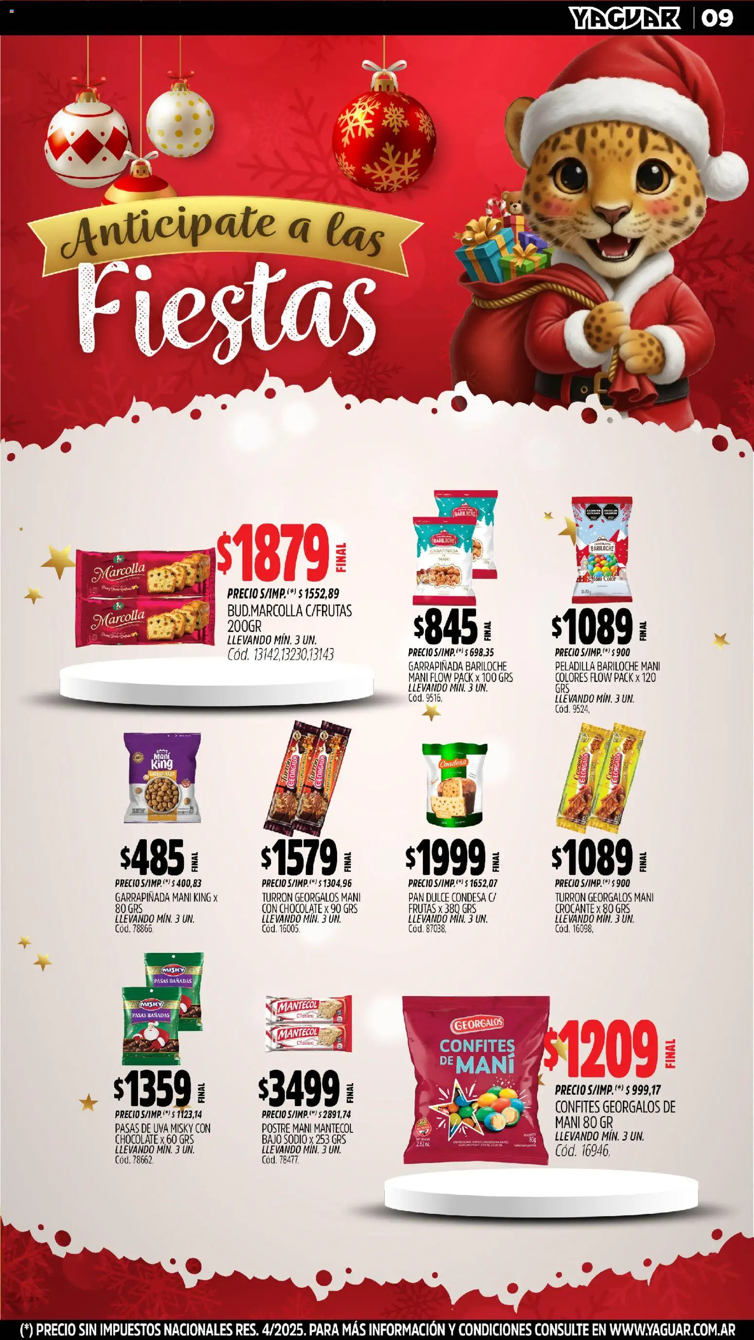 Yaguar - Trelew │ válido desde el 10.11.2025 | Página: 9 | Productos: Pasas de uva, Mani, Uva, Turrón