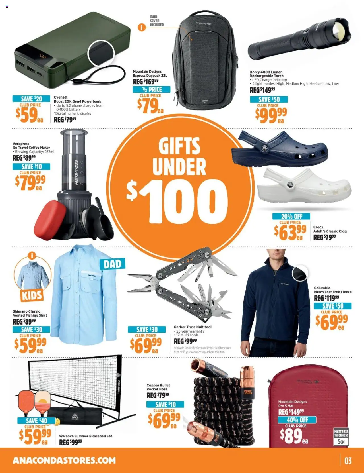 Anaconda catalogue - valid from 11.08.2025 | Page: 3 | Products: Light, Shirt, Coffee maker, Mattress