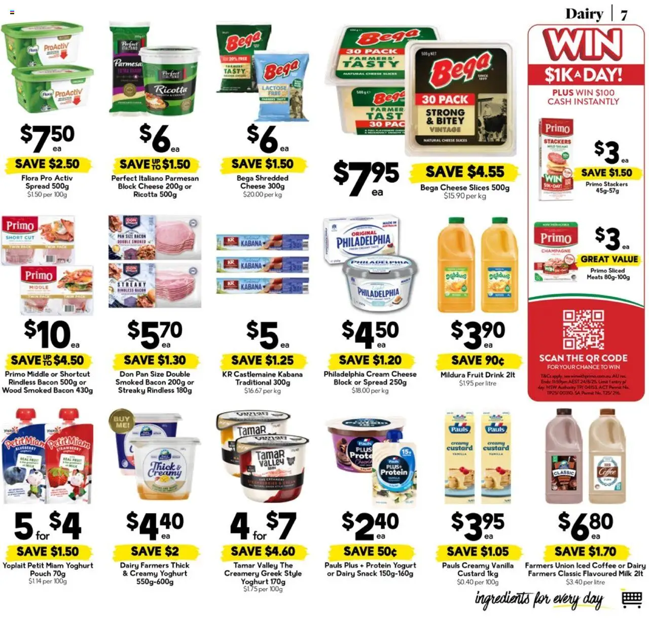 Drakes catalogue - valid from 20.08.2025 | Page: 7 | Products: Bacon, Dairy, Cheese, Cream