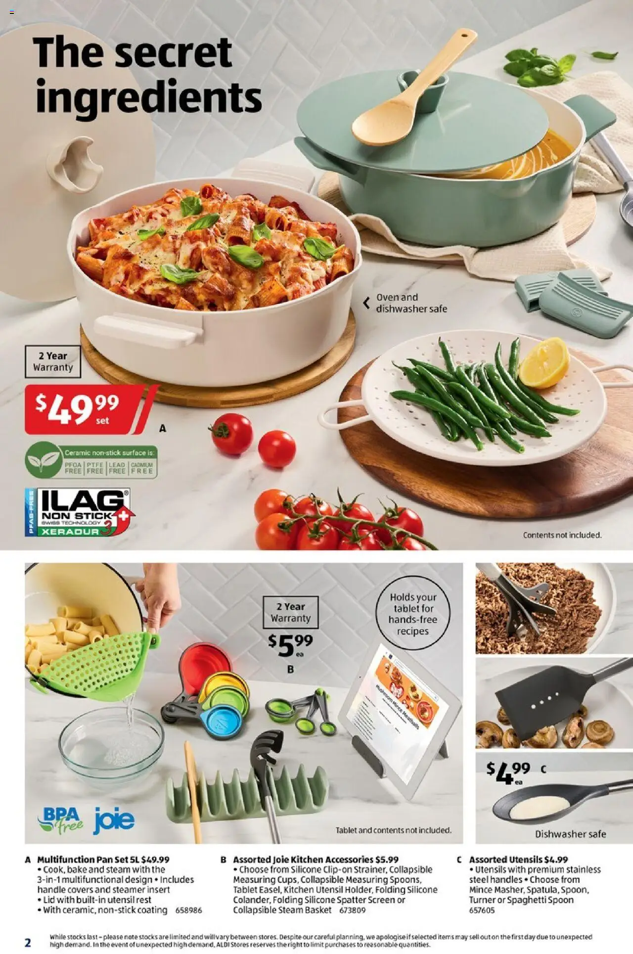 Aldi catalogue - valid from 03.09.2025 | Page: 2 | Products: Basket, Tablet, Oven, Dishwasher