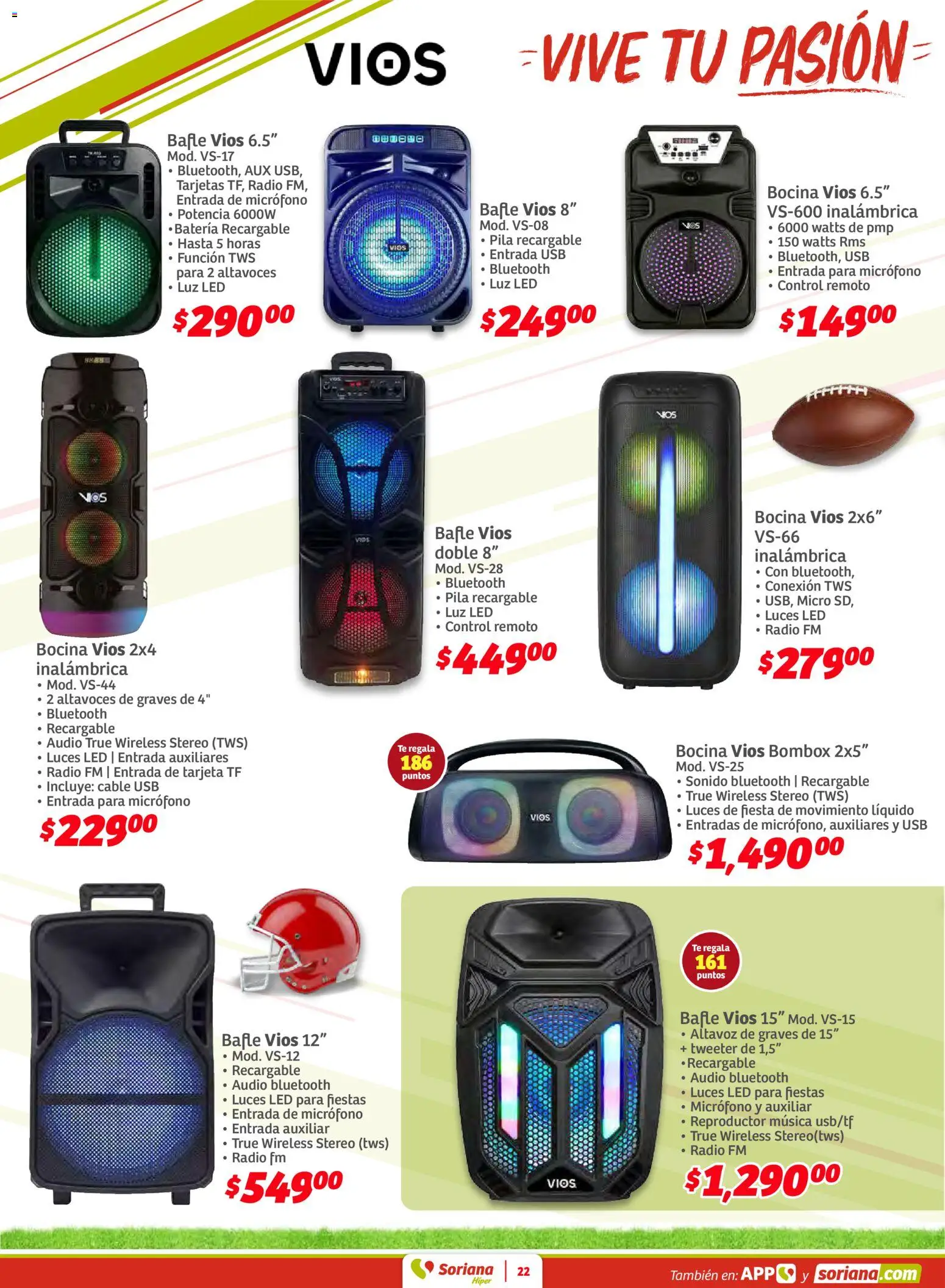 Nuevas ofertas de Soriana válidas en toda la República Mexicana desde el 29.01.2026. ¡Encuentra las mejores ofertas en Soriana - Preciazazaso Híper: Valle de México! | Página: 22 | Productos: Usb, Reproductor, Cable, Pila